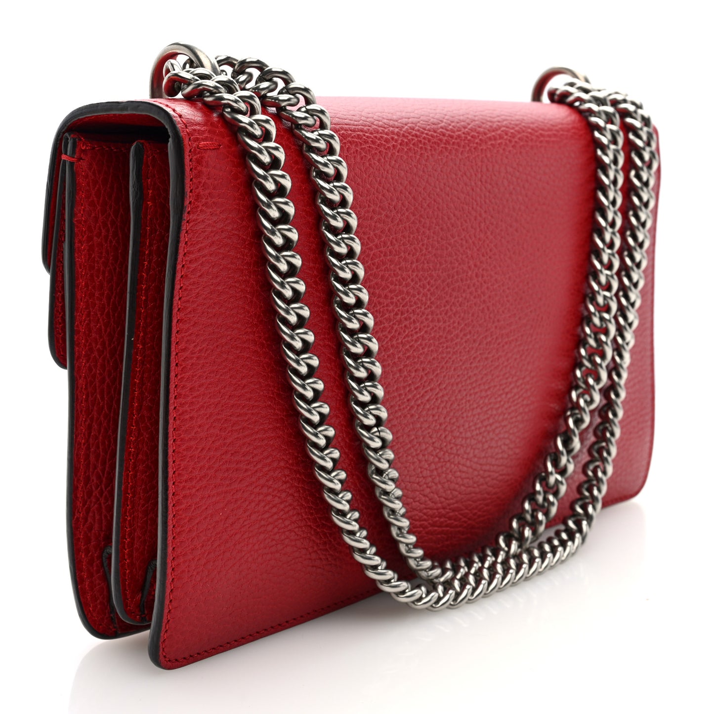 Dollar Calfskin Swarovski Crystal Small Dionysus Shoulder Bag Hibiscus Red