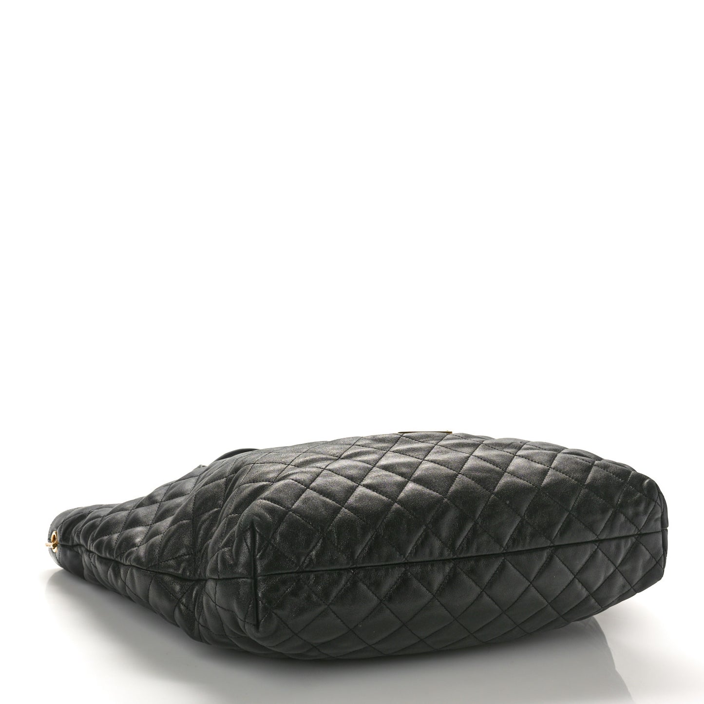 Lambskin Quilted Maxi Icare Shopping Tote Black