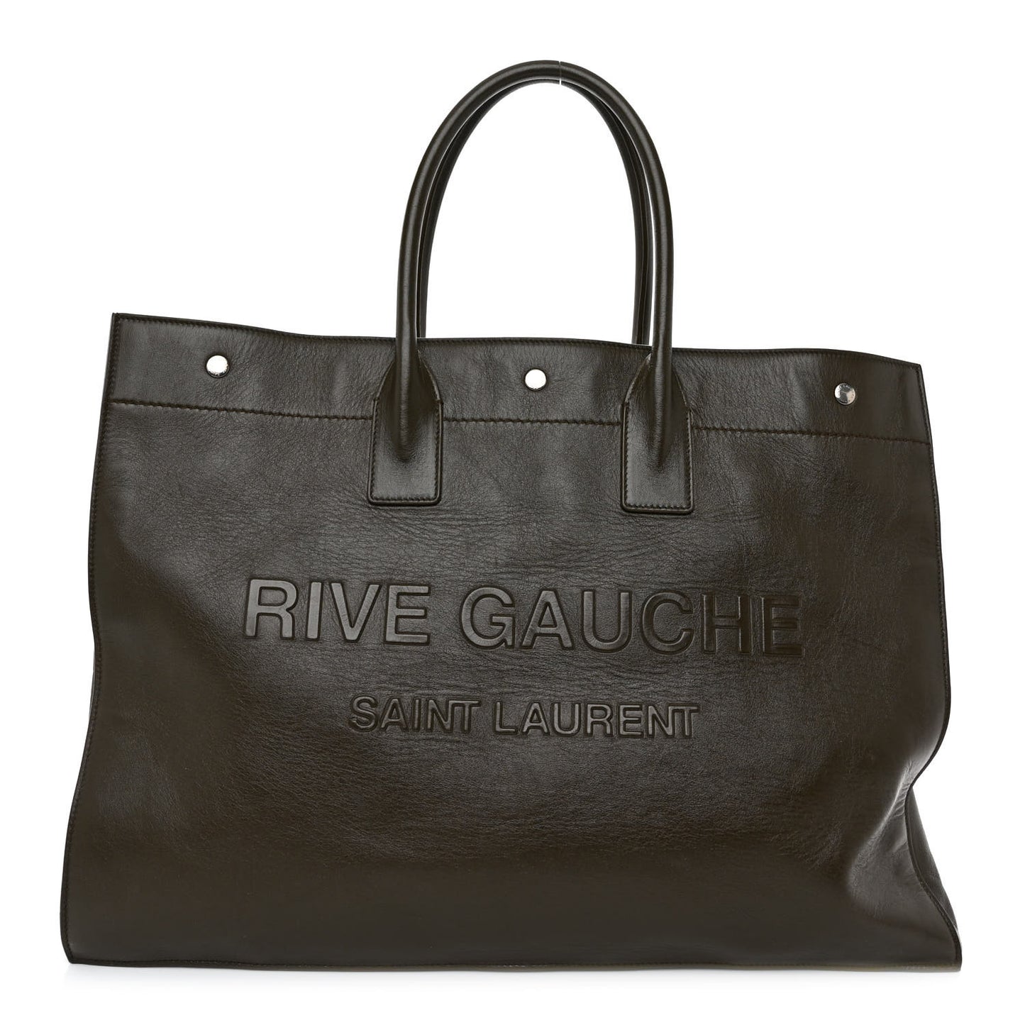 Vitello Large Rive Gauche Tote Dark Green