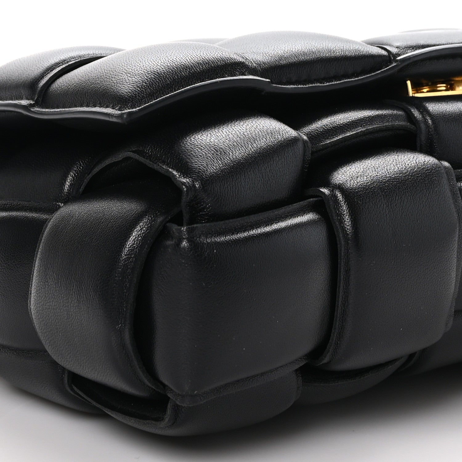 Bottega Veneta Lambskin Maxi Intreccio Padded Chain Cassette Crossbody Bag Black 7 of 8