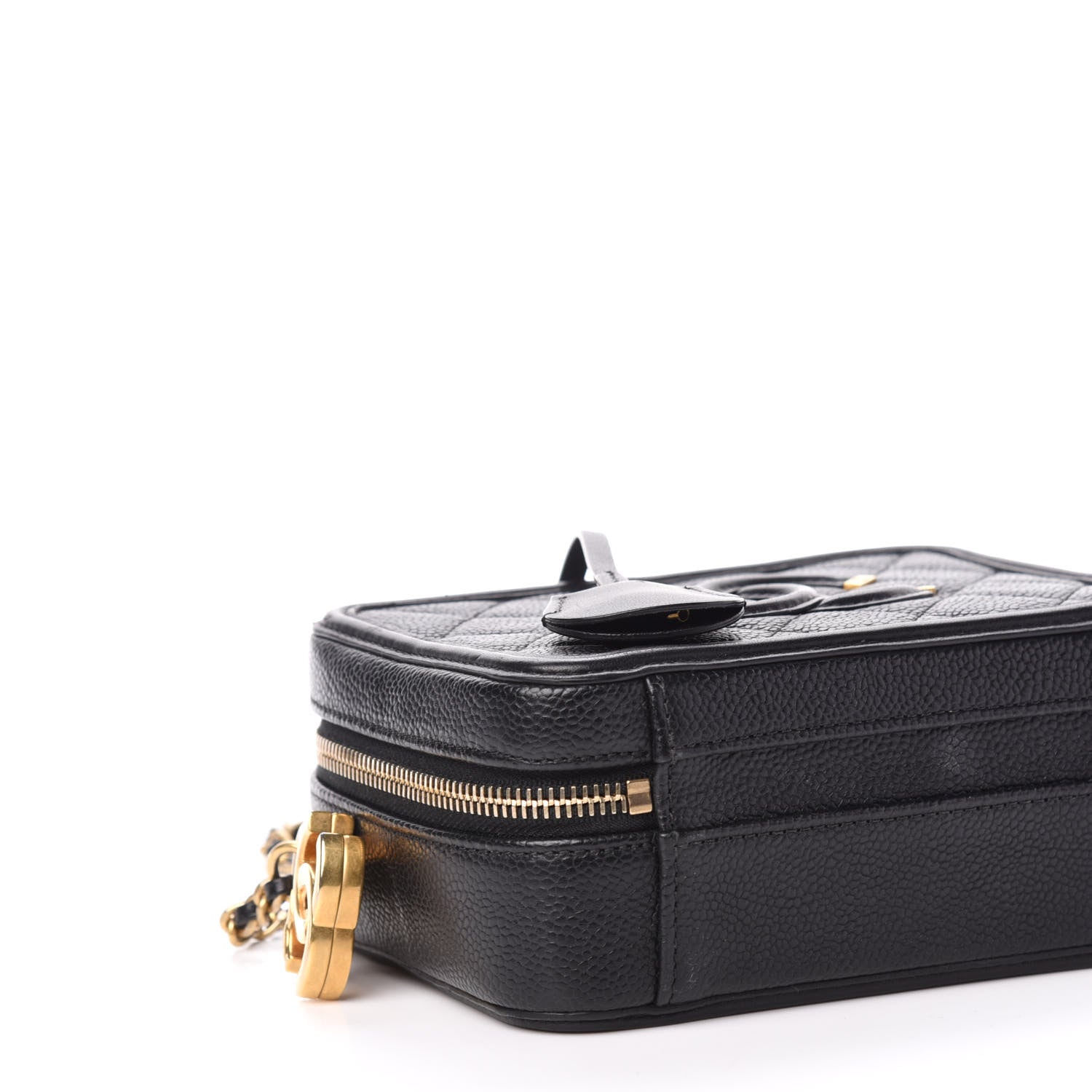 Chanel Caviar Quilted Small CC Filigree Vanity Case Black 8 of 10