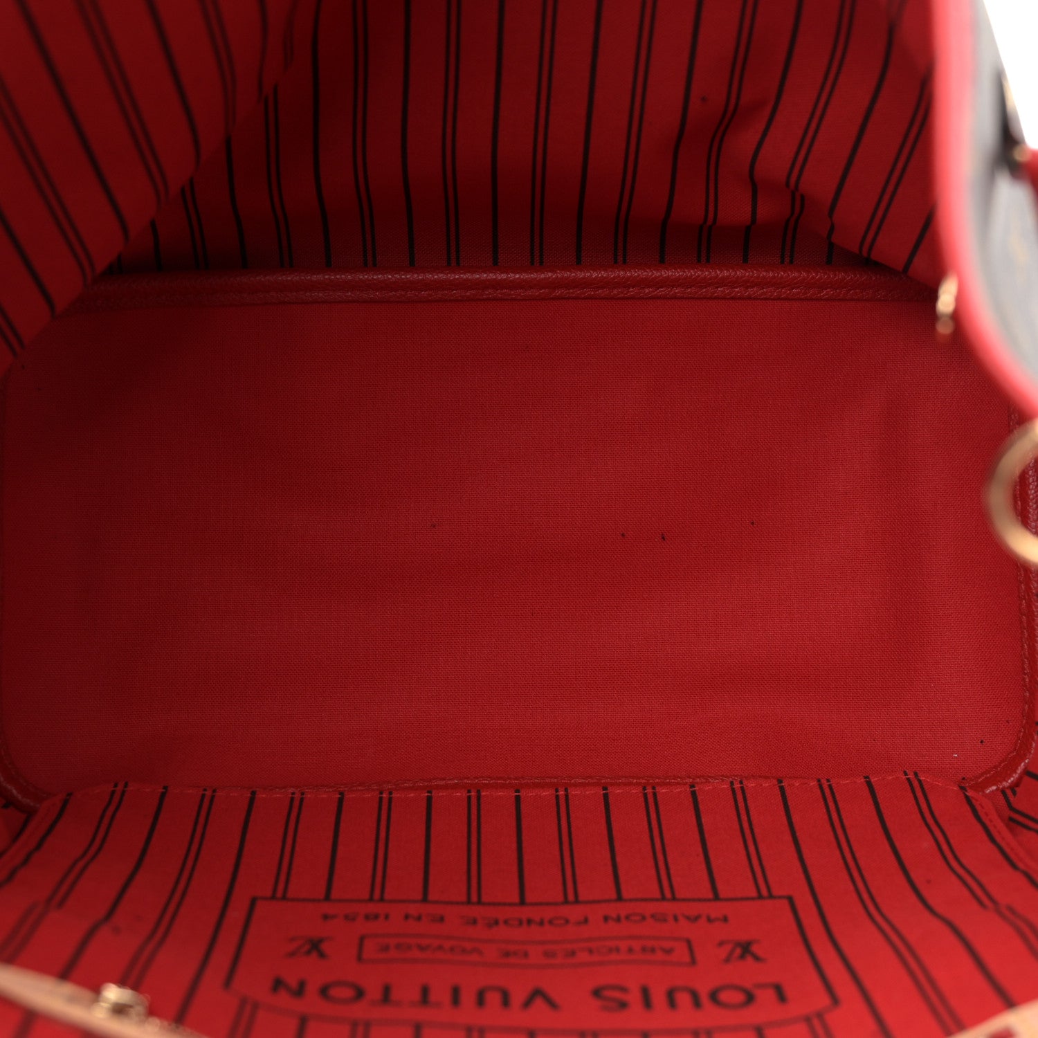 Louis Vuitton Monogram Inside Out Neverfull Bandouliere MM Sari Red 5 of 11