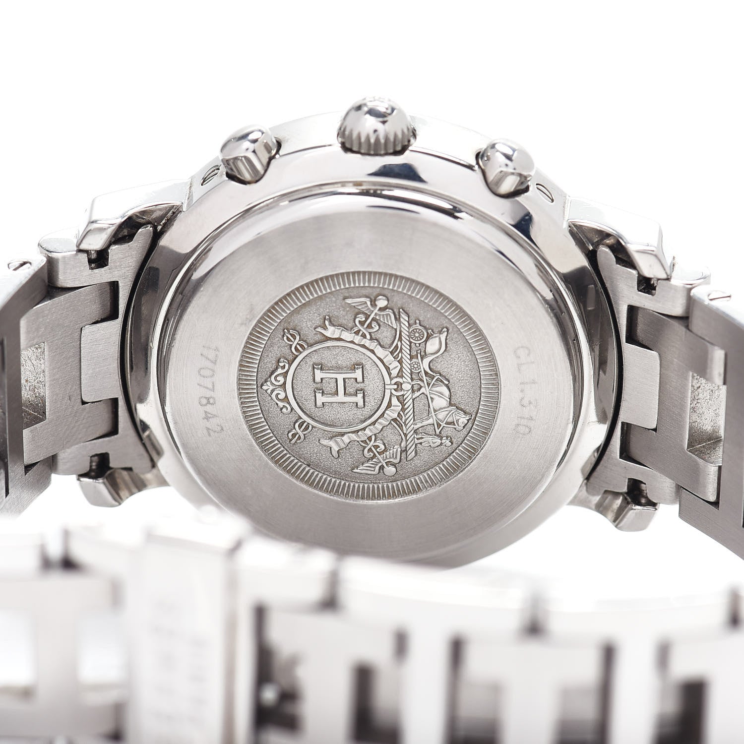 Hermes Stainless Steel 31mm Clipper Chronograph Quartz Watch 4 of 4