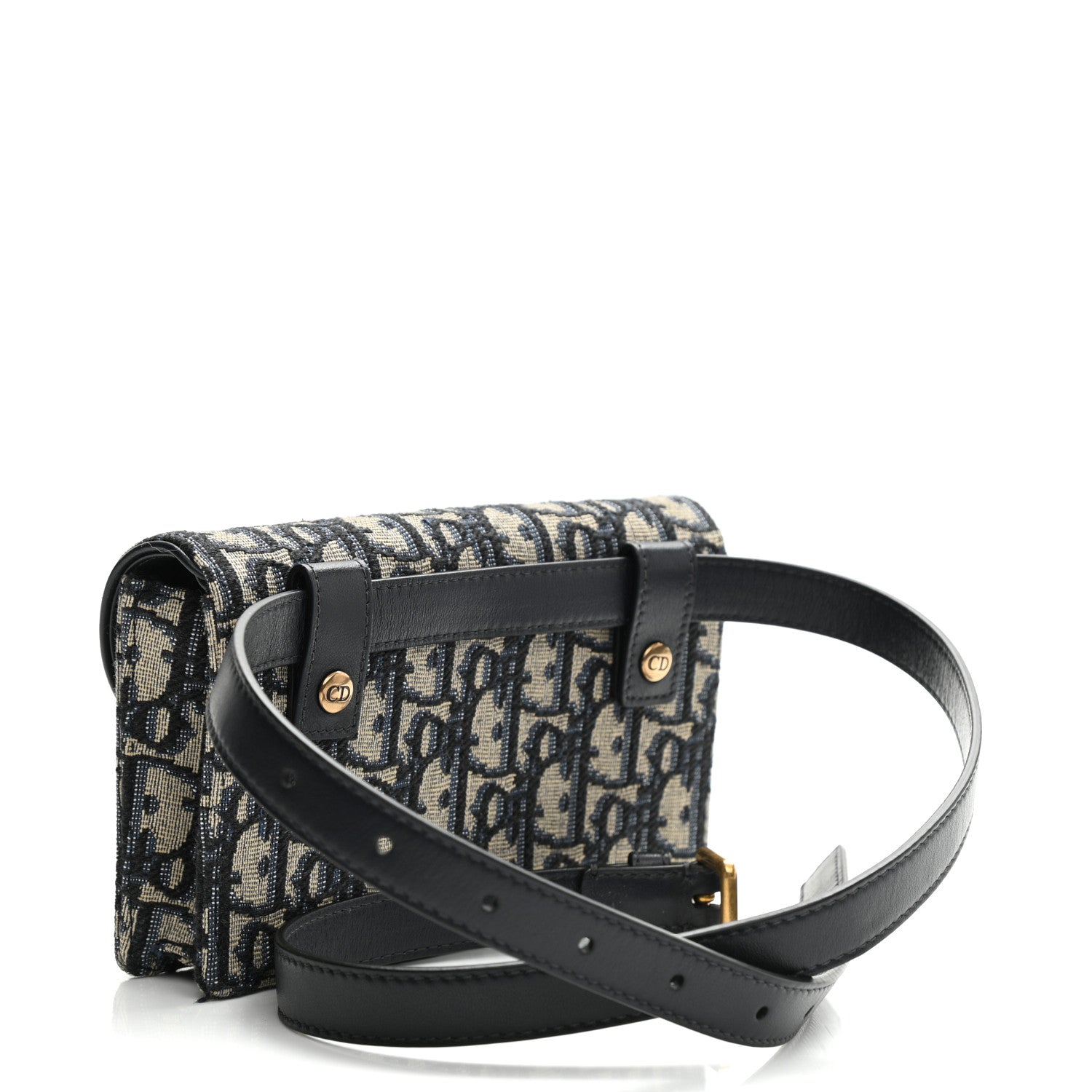 Christian Dior Oblique Saddle Belt Bag Blue 3 of 10