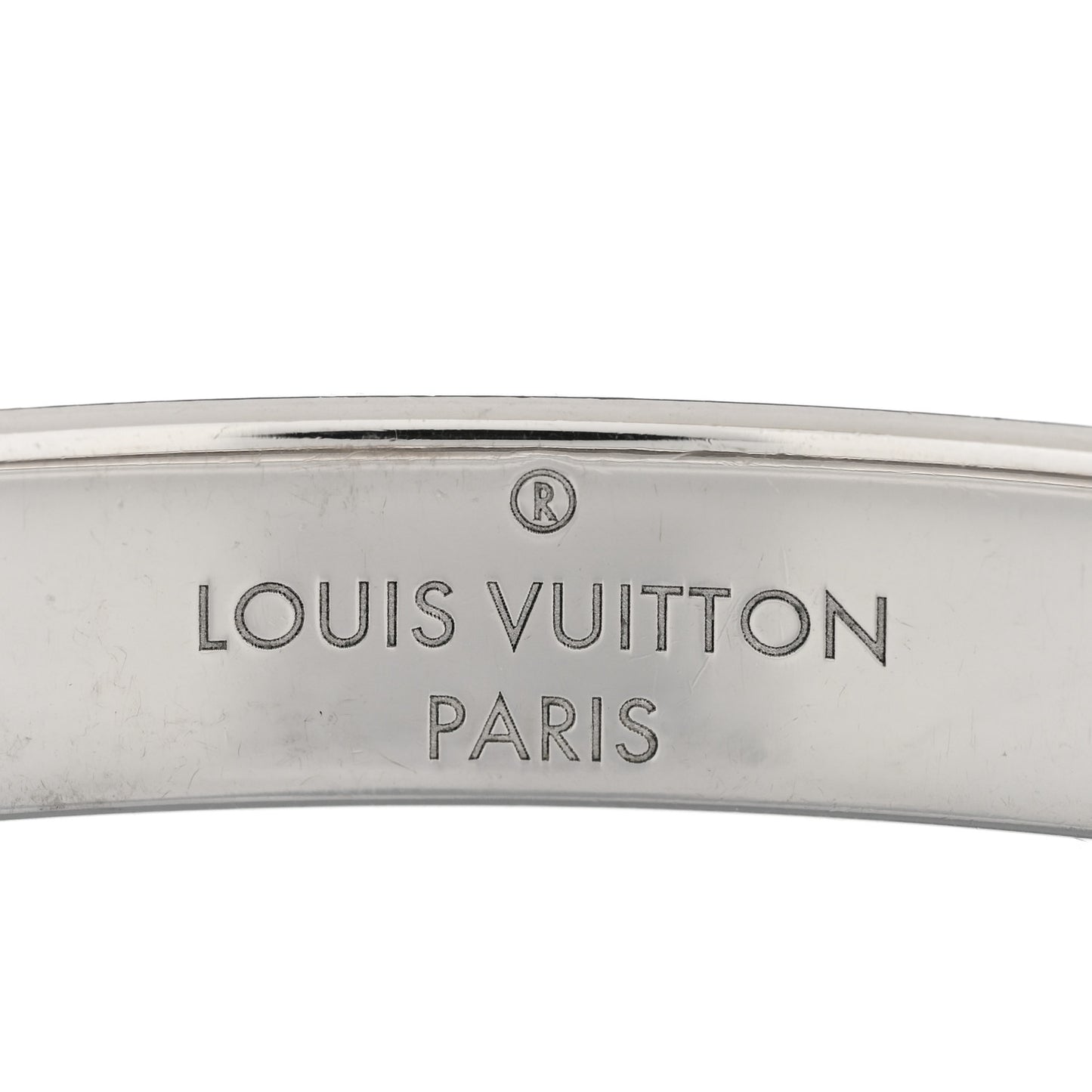 Brass Palladium Plated Nanogram Cuff M Silver