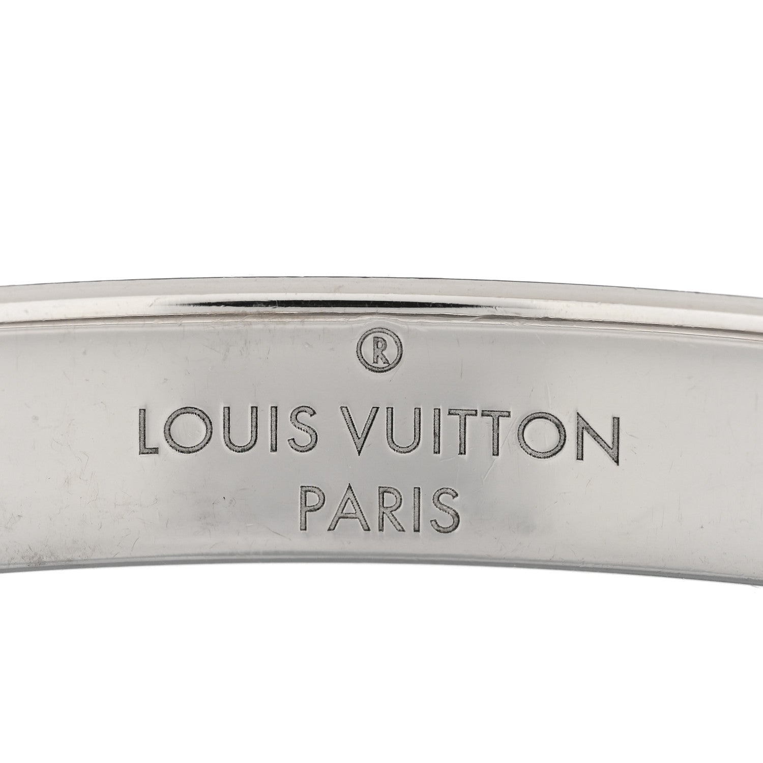 Louis Vuitton Brass Palladium Plated Nanogram Cuff M Silver 4 of 6
