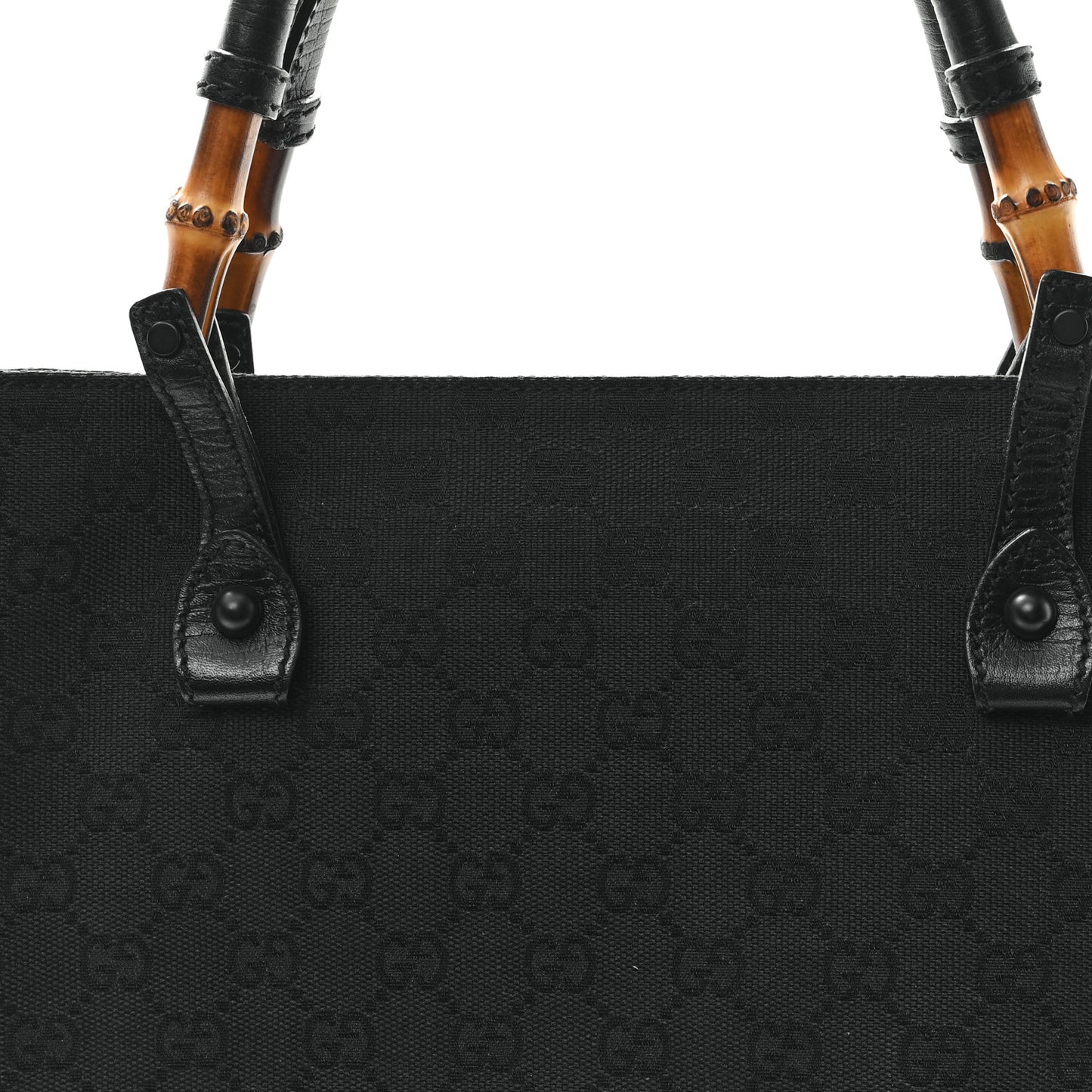 Monogram Bamboo Handle Bag Black