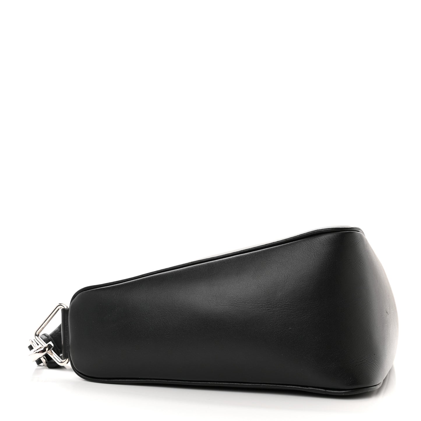 Softy Calfskin Triangle Shoulder Bag Black