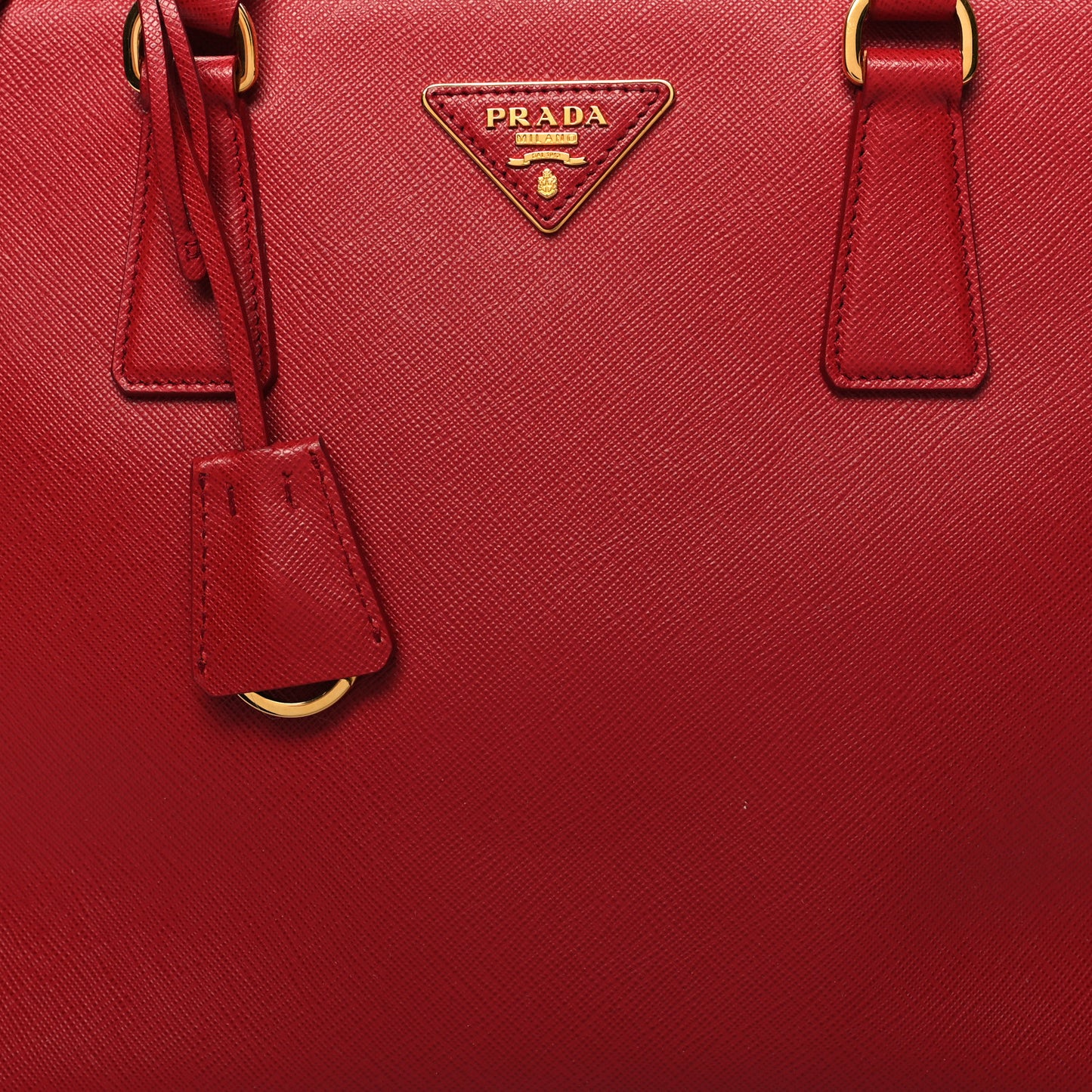 Saffiano Lux Large Galleria Double Zip Tote Fuoco