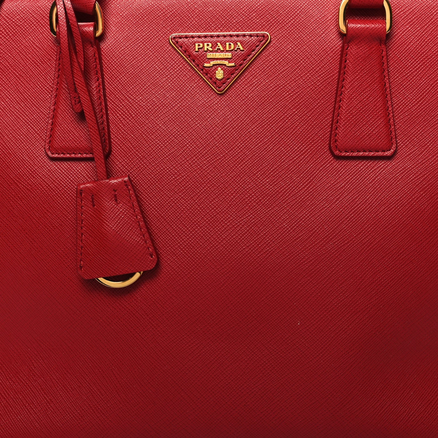 Prada Saffiano Lux Large Galleria Double Zip Tote Fuoco 9 of 14