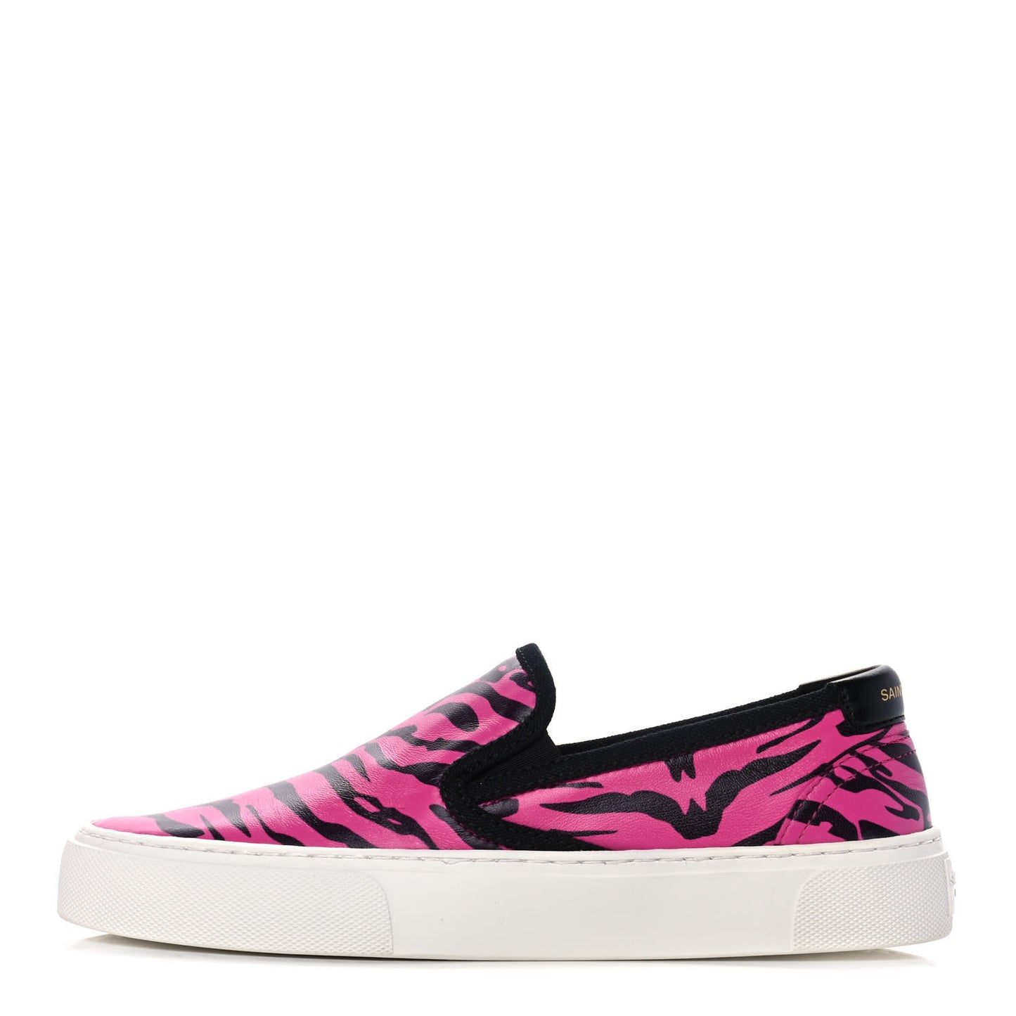 Nappa Zebra Womens Venice Slip On Sneakers 36 Fuchsia Black