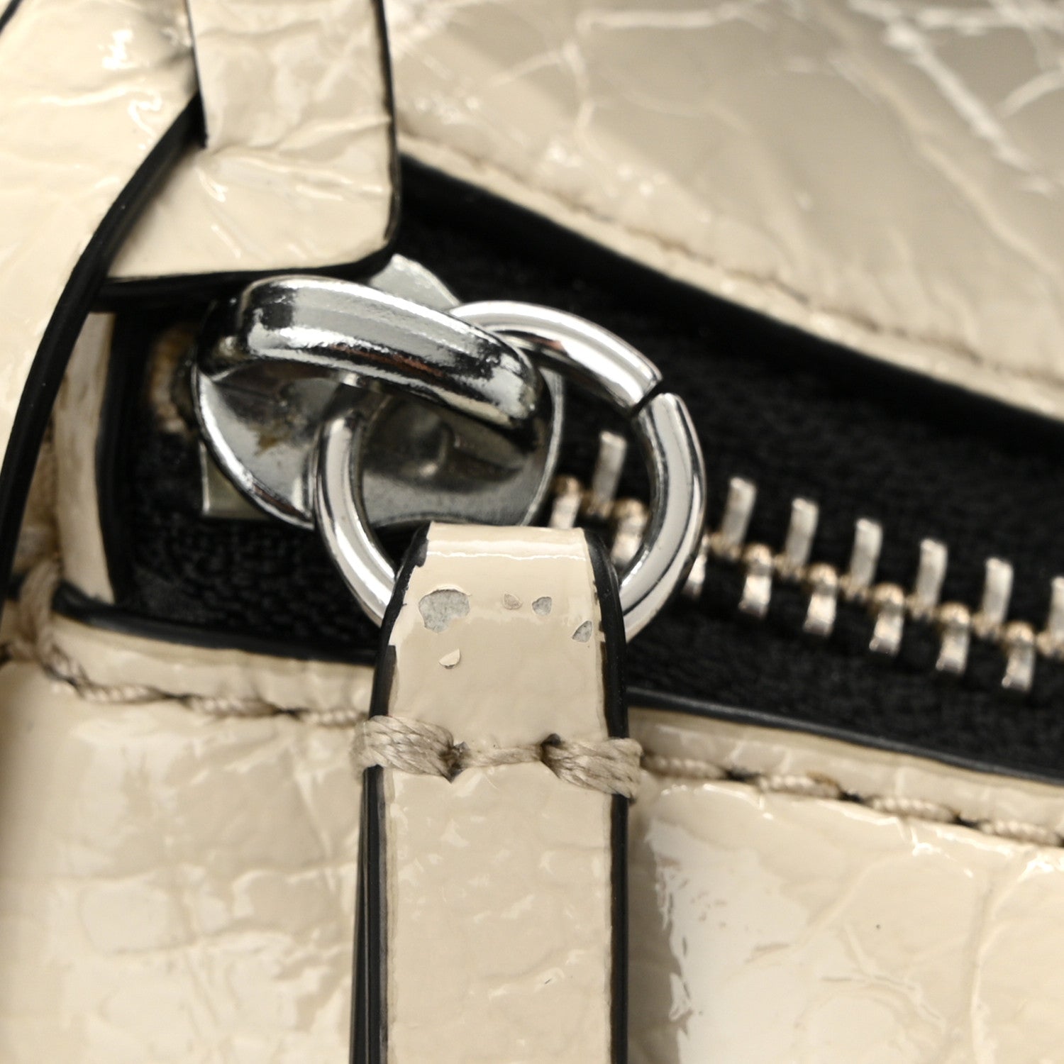 Marc Jacobs Patent Calfskin Soft Box 23 Shoulder Bag Ivory 13 of 13