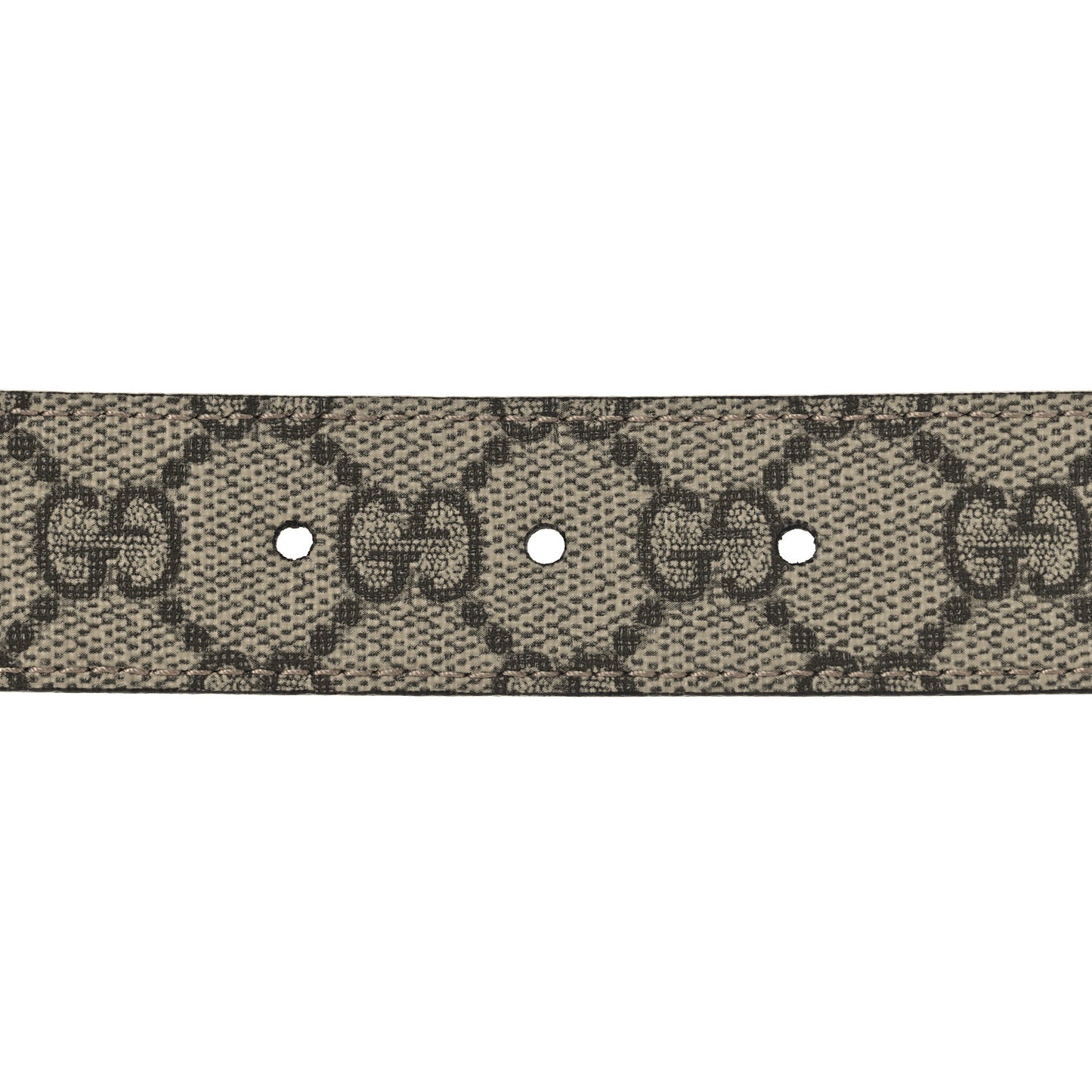 GG Supreme Monogram Plutone Calfskin Double G Reversible 30mm Belt 85 34 Beige Ebony Mystic White