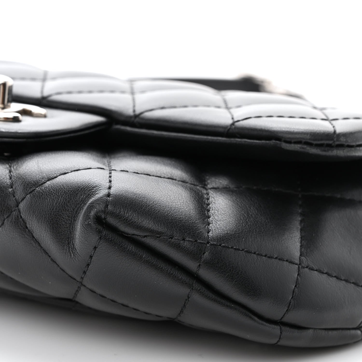 Chanel Calfskin Quilted CC Uniform Flap Belt Bag Black 11 of 11