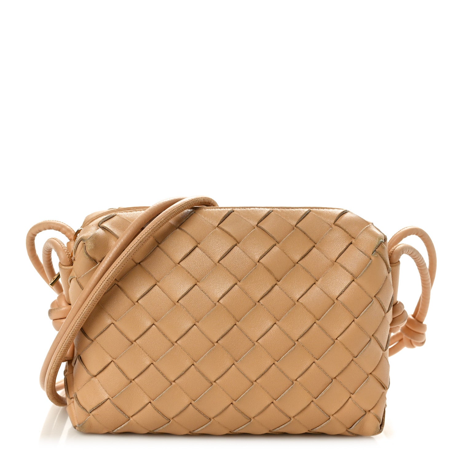 Bottega Veneta Nappa Intrecciato Mini Loop Camera Bag Almond 1 of 9