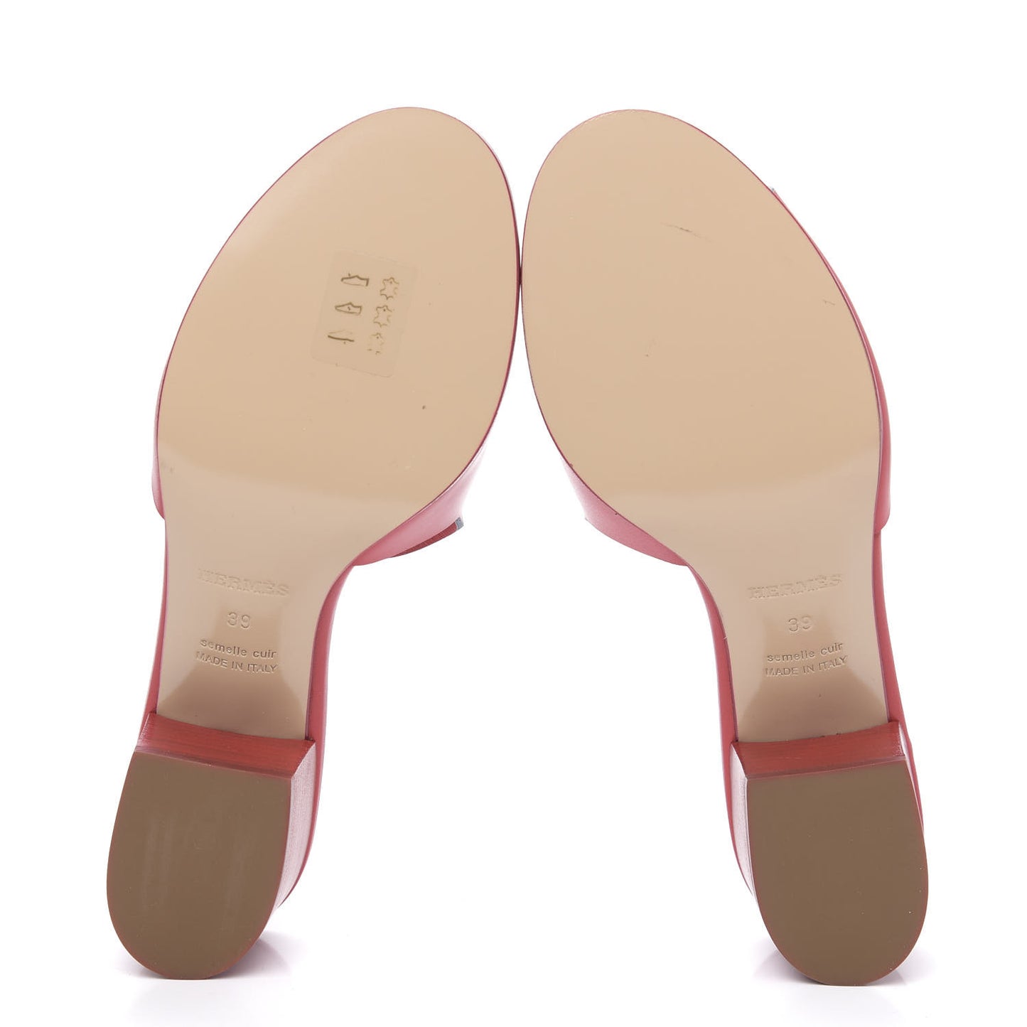 Raw Edged Calfskin Mona Sandals 39 Jasper Rouge