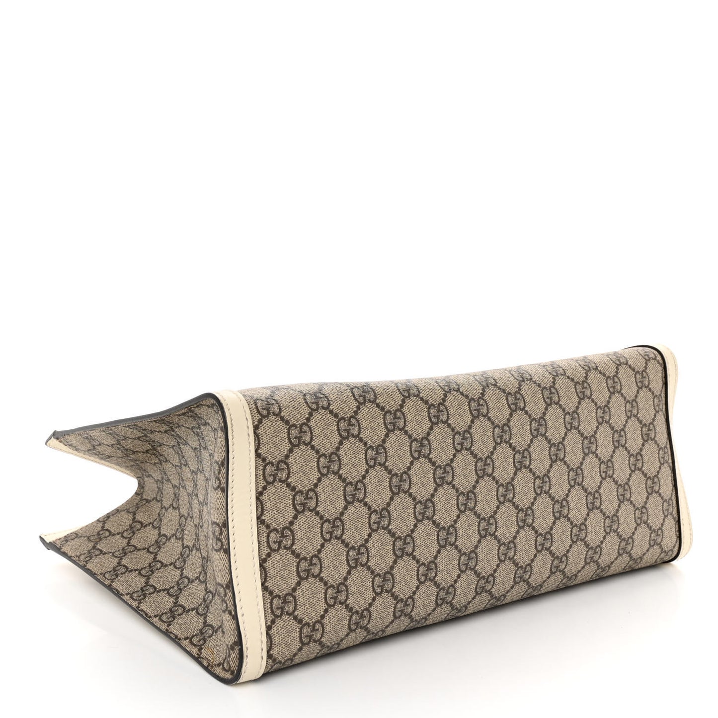 GG Supreme Monogram Medium Padlock Tote White