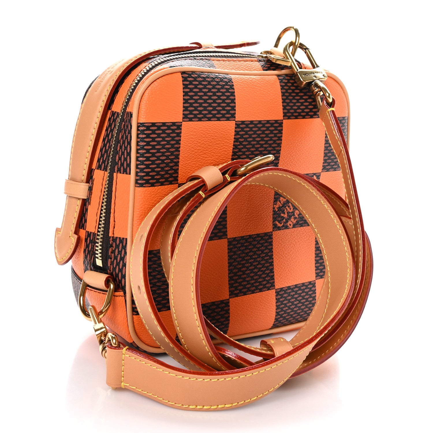 Louis Vuitton Damier Pop Chess Messenger Orange 3 of 8