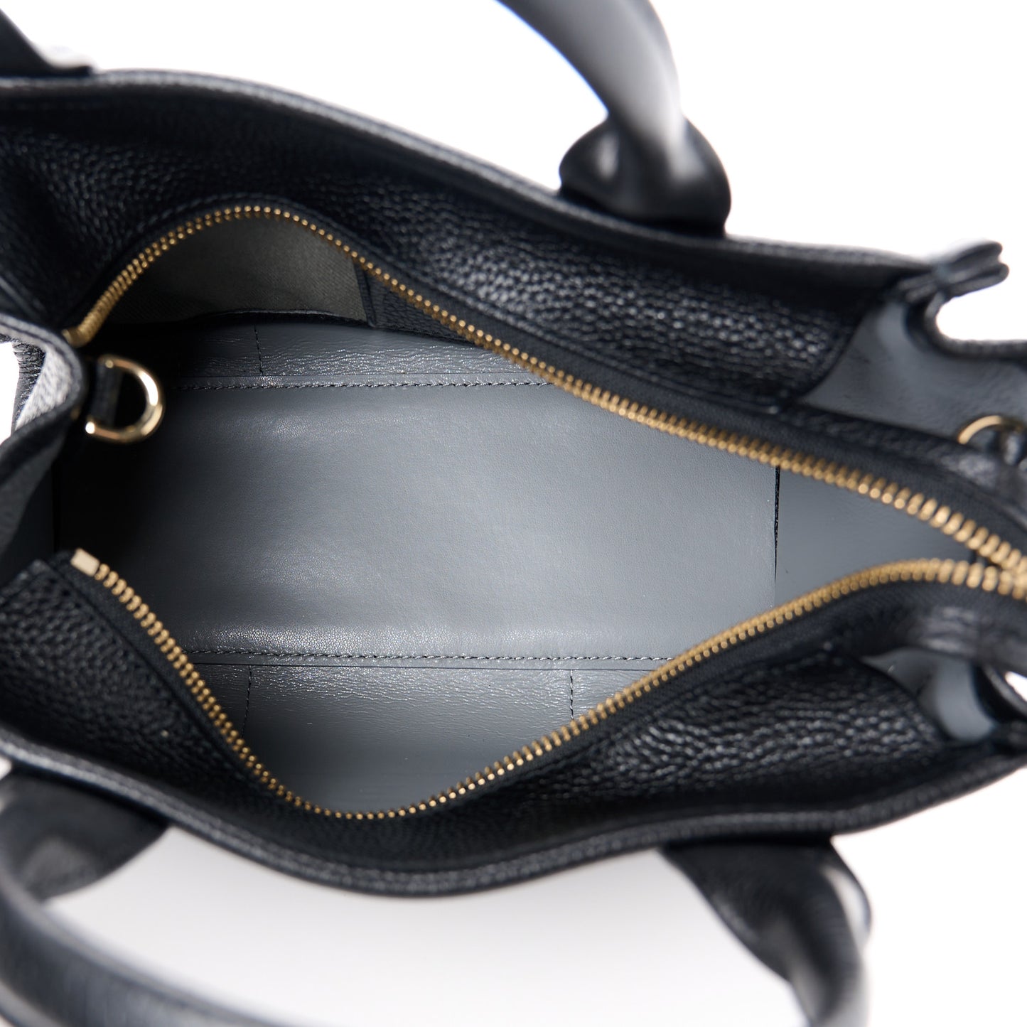 Grained Calfskin Small The Tote Bag Black