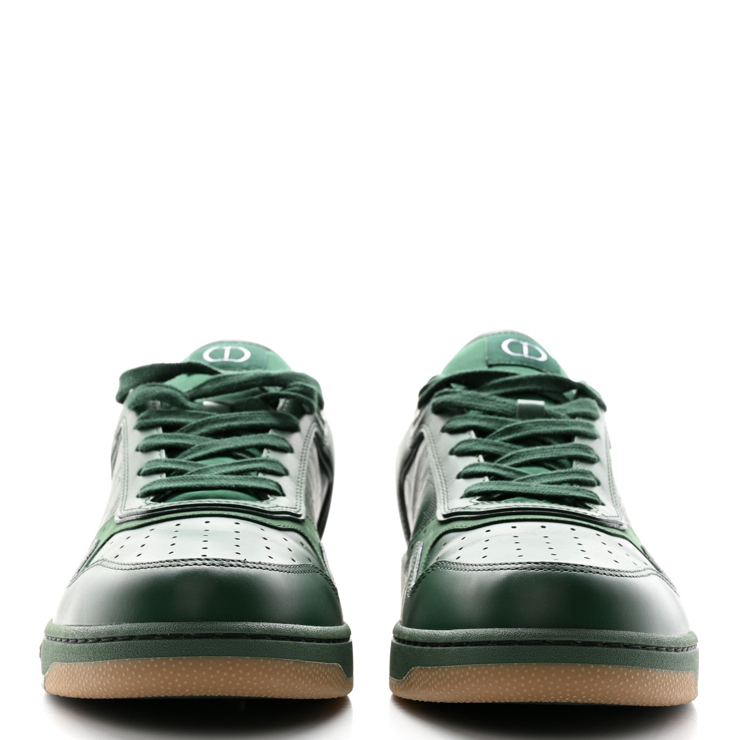 Christian Dior Smooth Calfskin Oblique Galaxy Mens B27 Low Top Sneakers 45 Green Beige 2 of 12