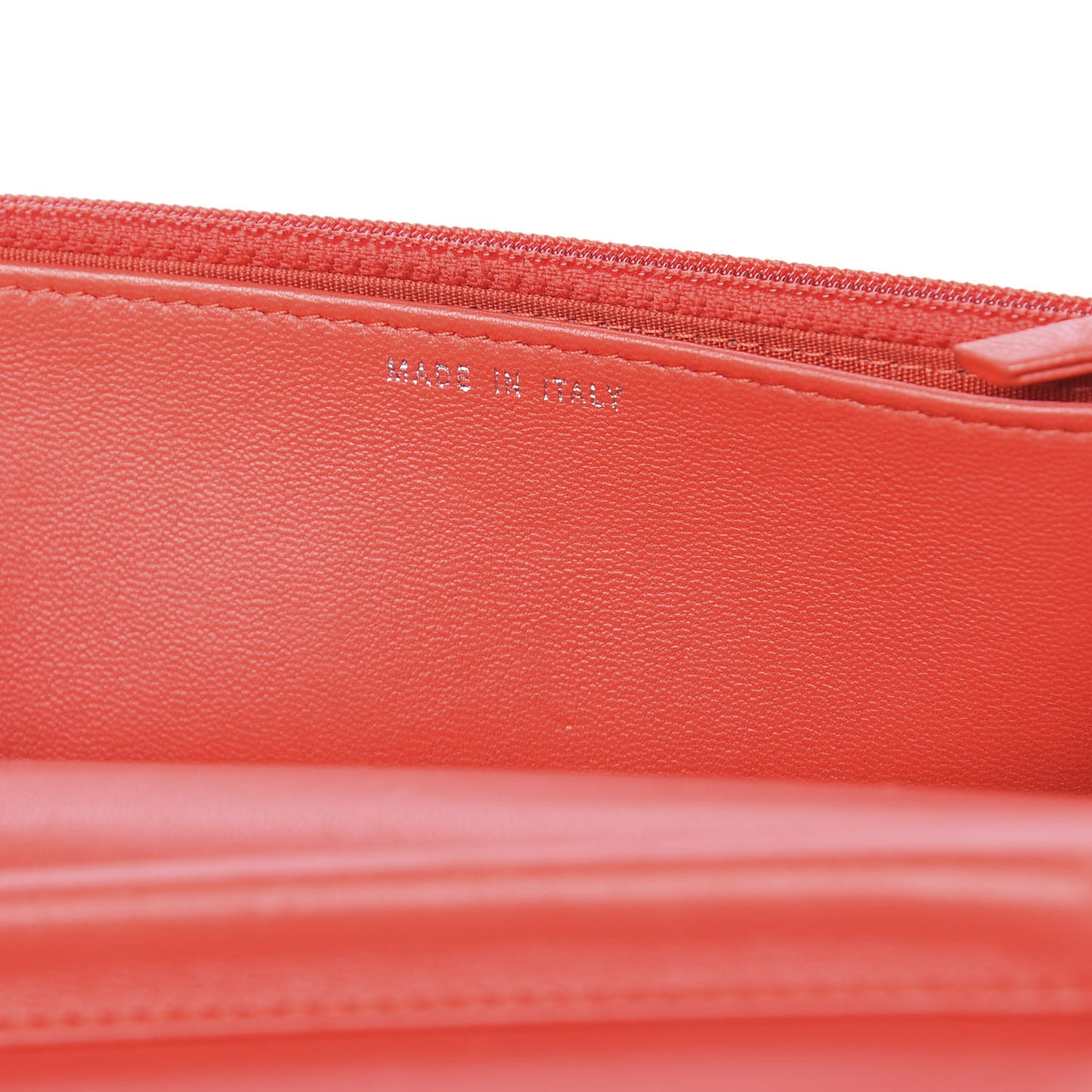 Lambskin Quilted Boy Wallet On Chain WOC Red