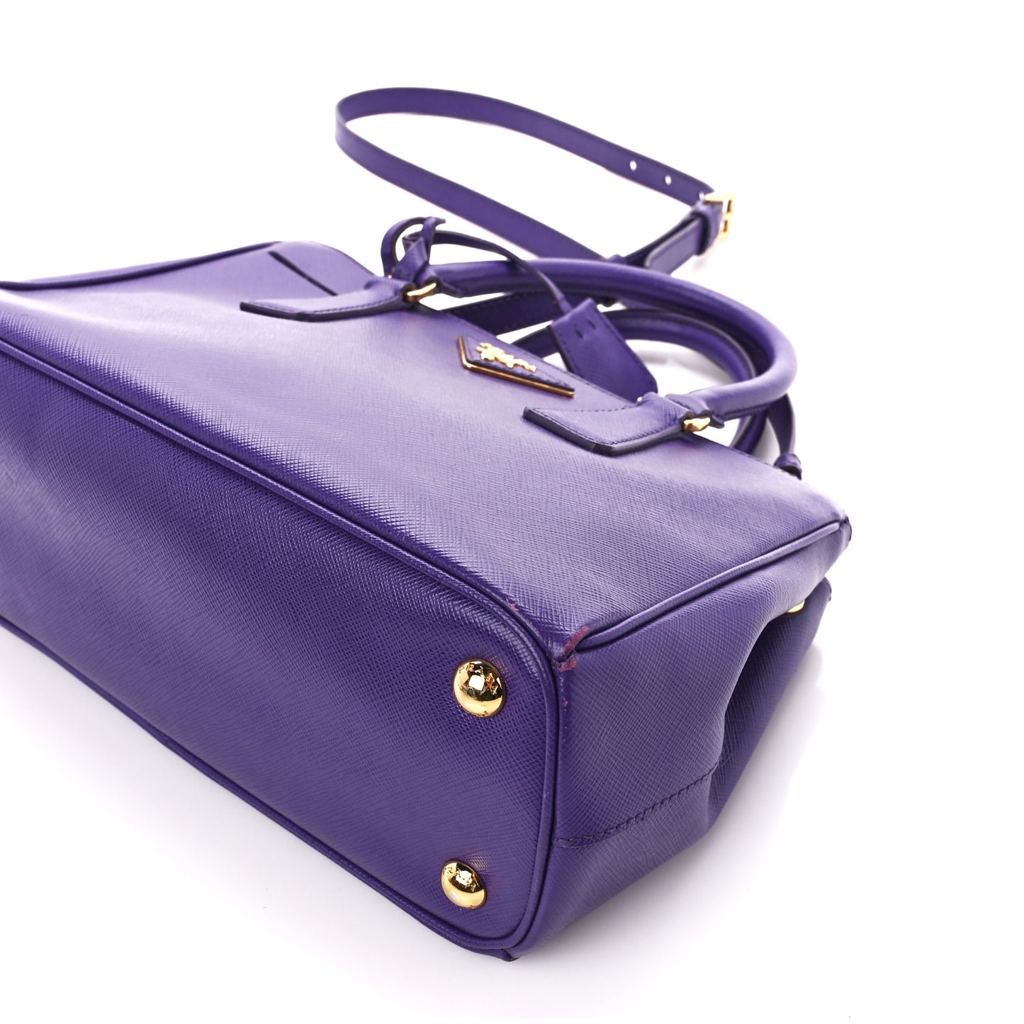 Saffiano Mini Galleria Double Zip Tote Viola