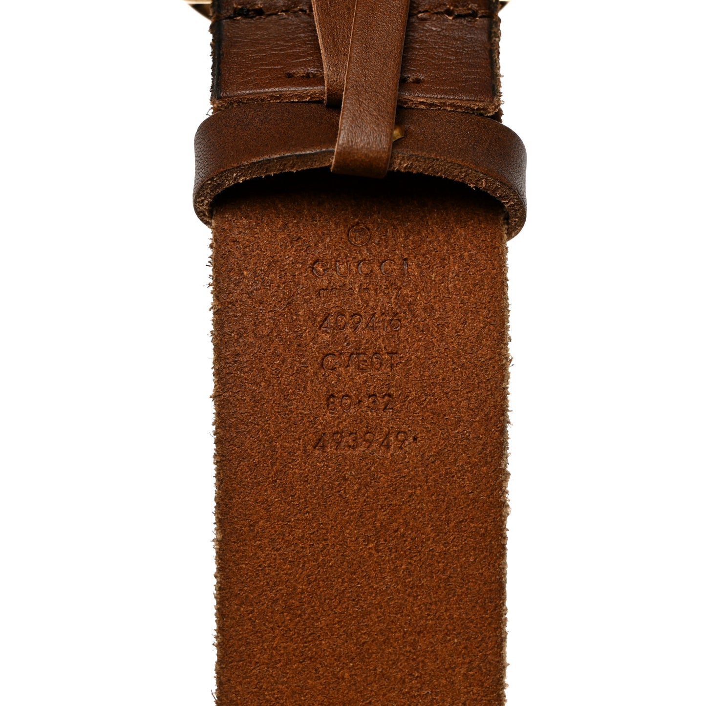 Faded Calfskin Double G 40mm Belt 80 32 Cuir
