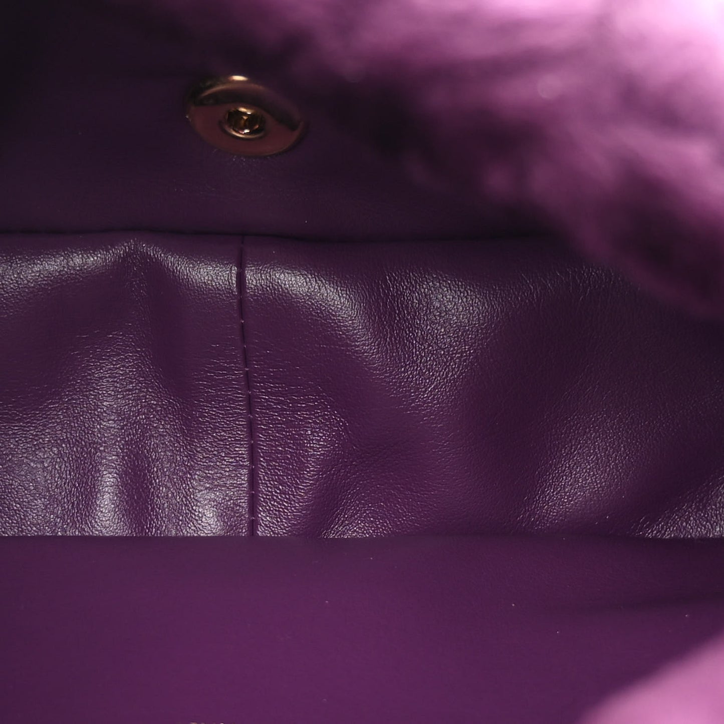 Shearling Lambskin Quilted Flap Purple