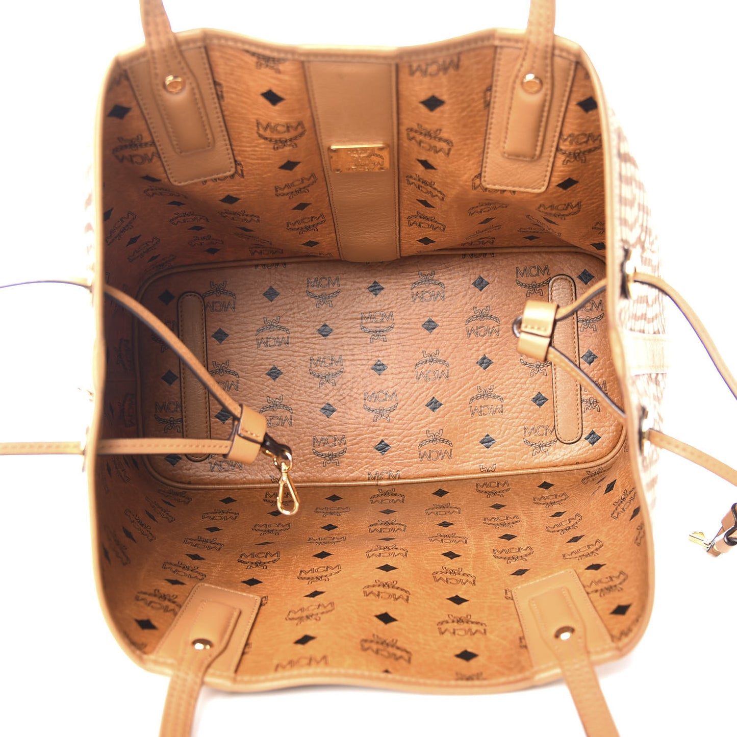 Visetos Medium Liz Reversible Shopper Tote Cognac