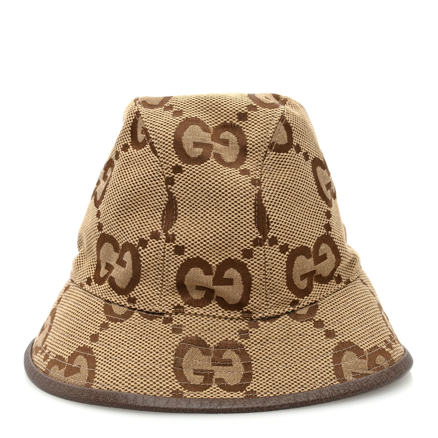 Monogram Jumbo GG Bucket Hat XL Camel Ebony New Acero