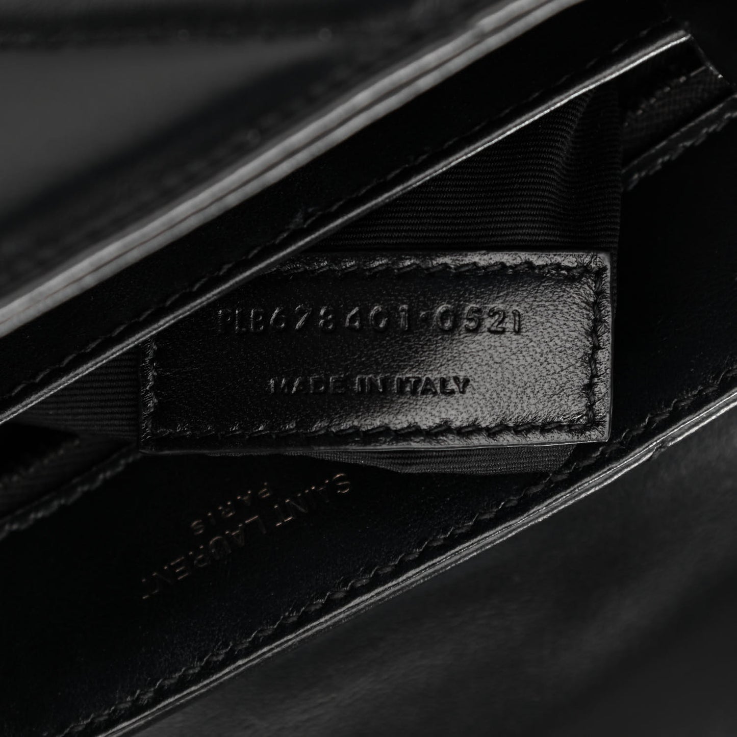 Calfskin Y Quilted Monogram Toy Loulou Crossbody Bag Black