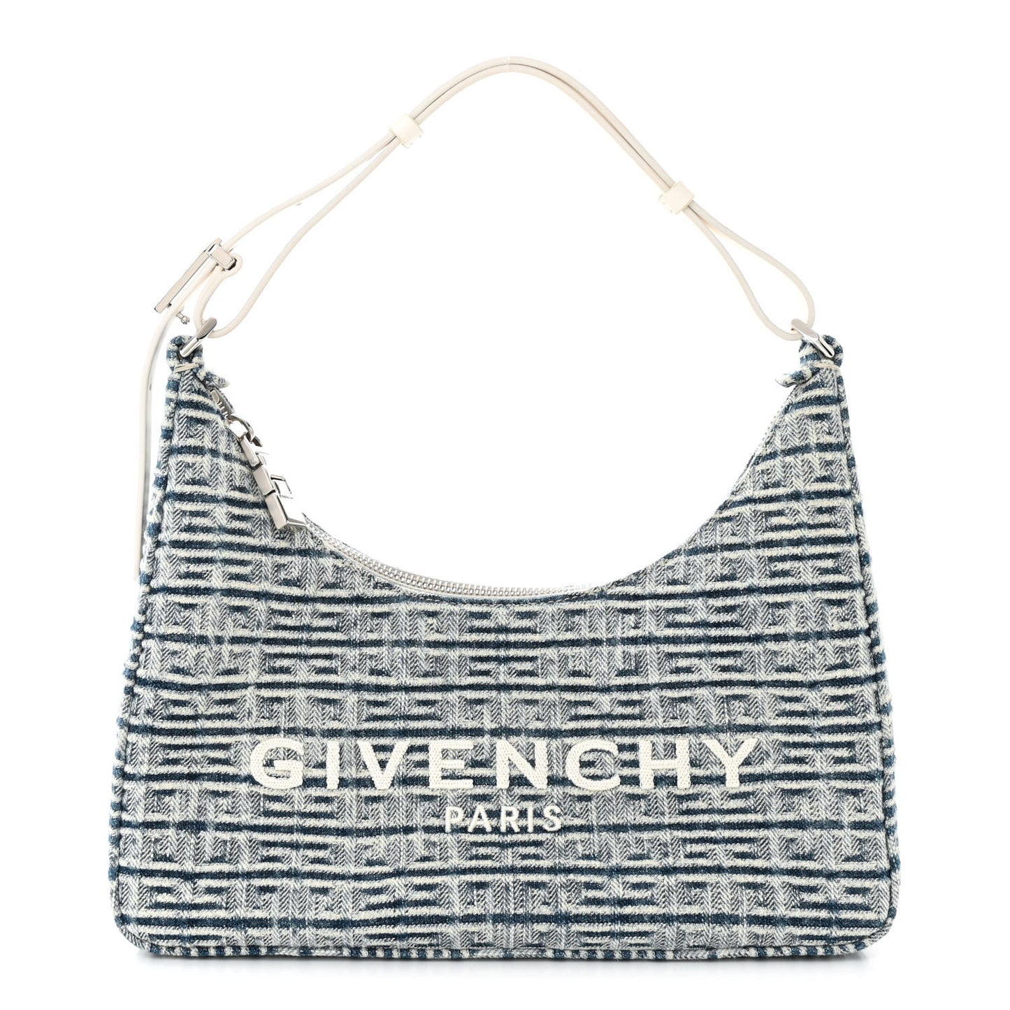 Denim 4G Logo Small Moon Cut Out Shoulder Bag Light Blue