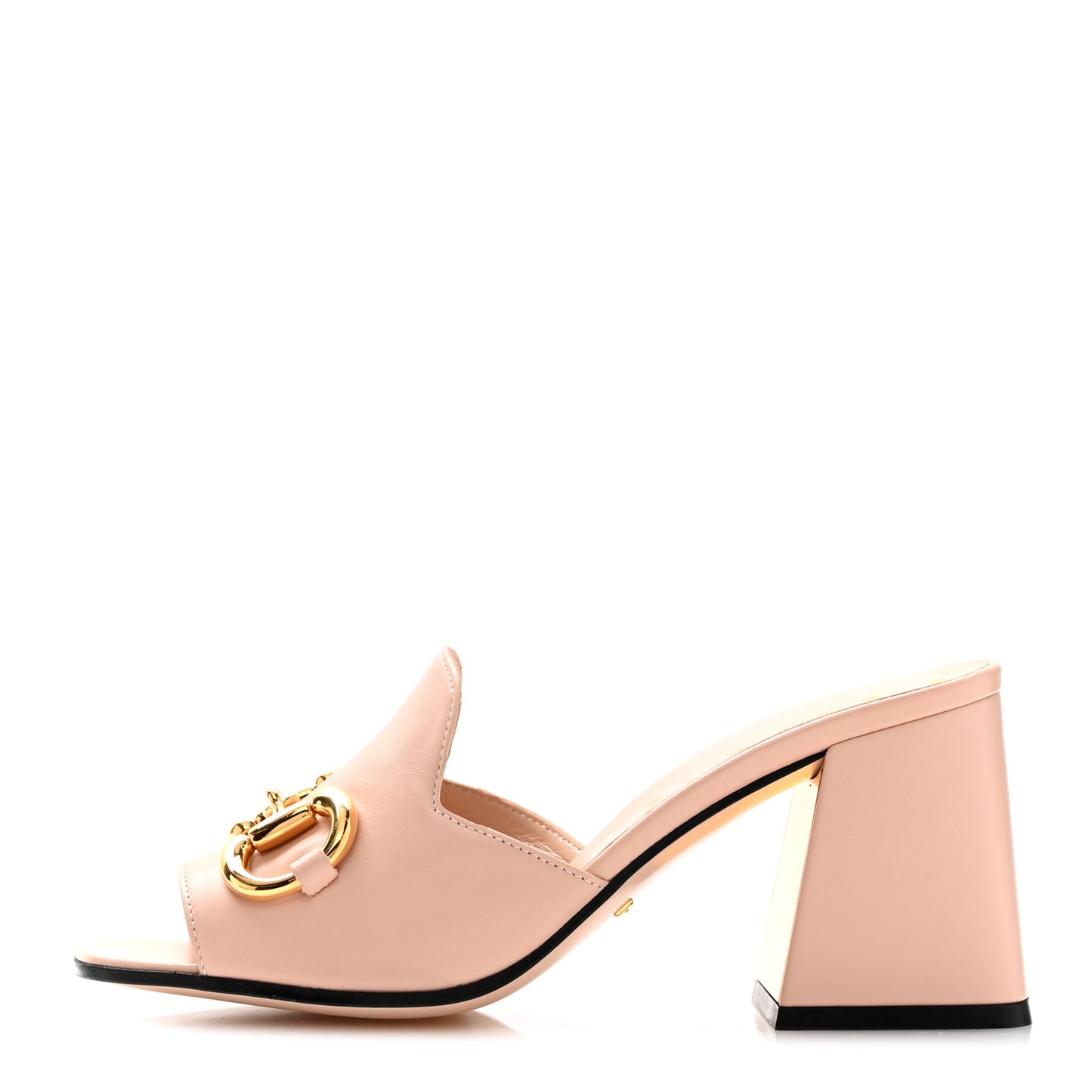 Nappa Horsebit 75mm Slide Sandals 36 Skin Rose