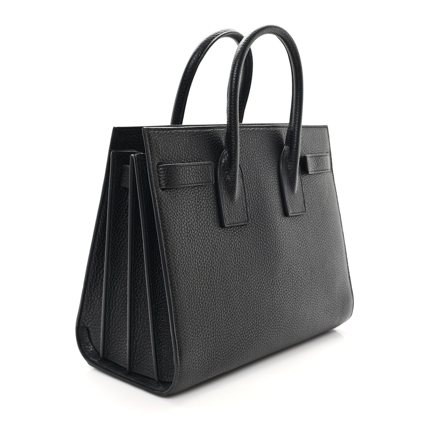 Grained Calfskin Small Sac De Jour Black