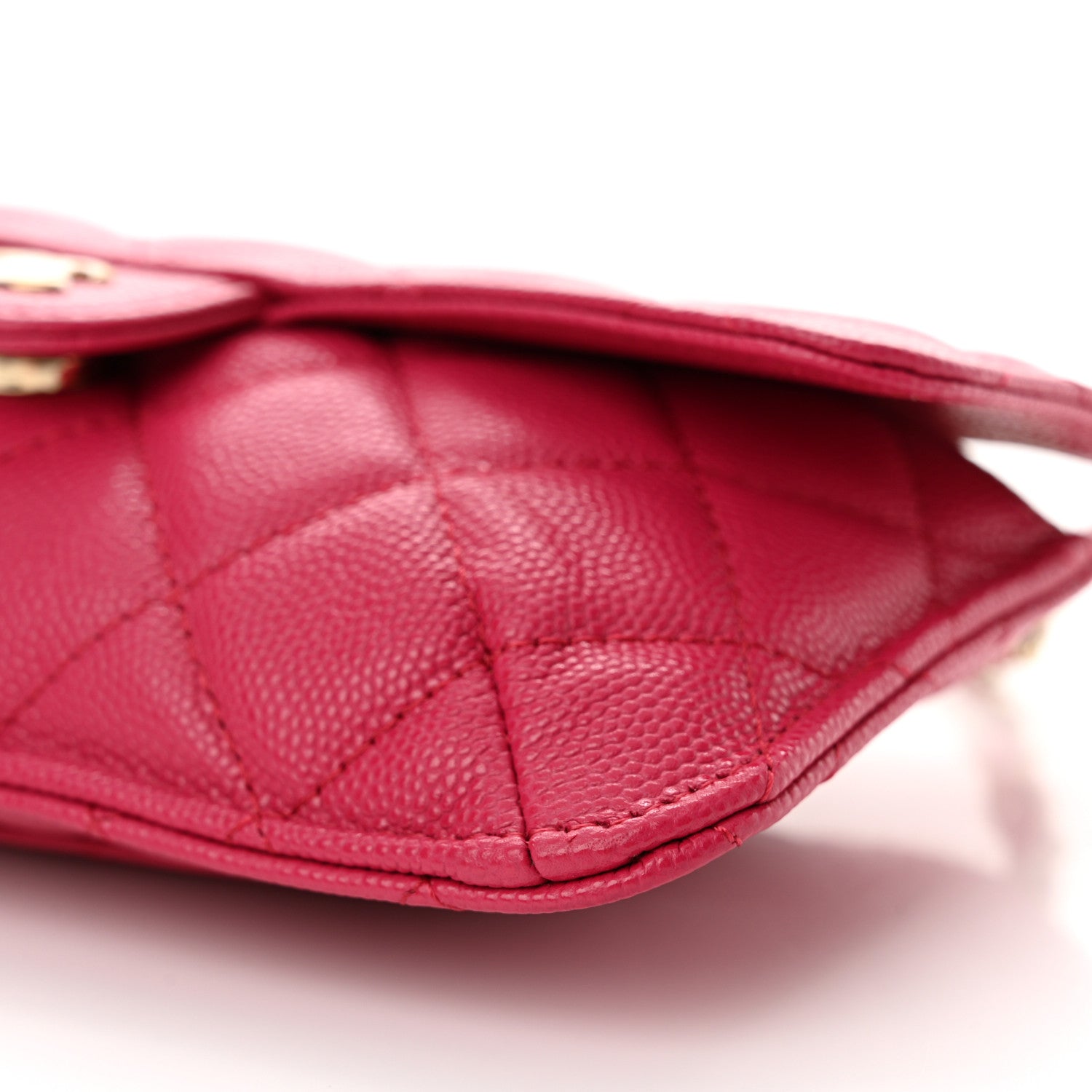 Chanel Caviar Fabric Quilted Foldable Tote With Chain Pink Multicolor 17 of 18