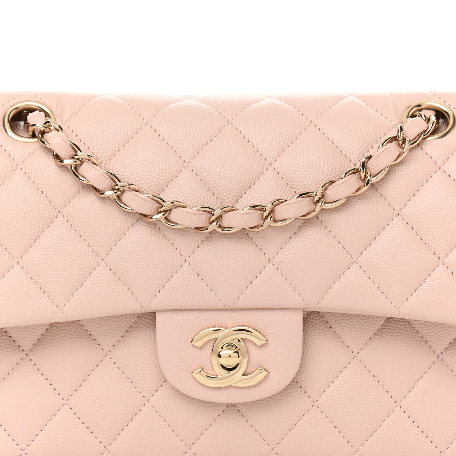 Chanel Caviar Quilted Small Double Flap Light Pink 8 of 9