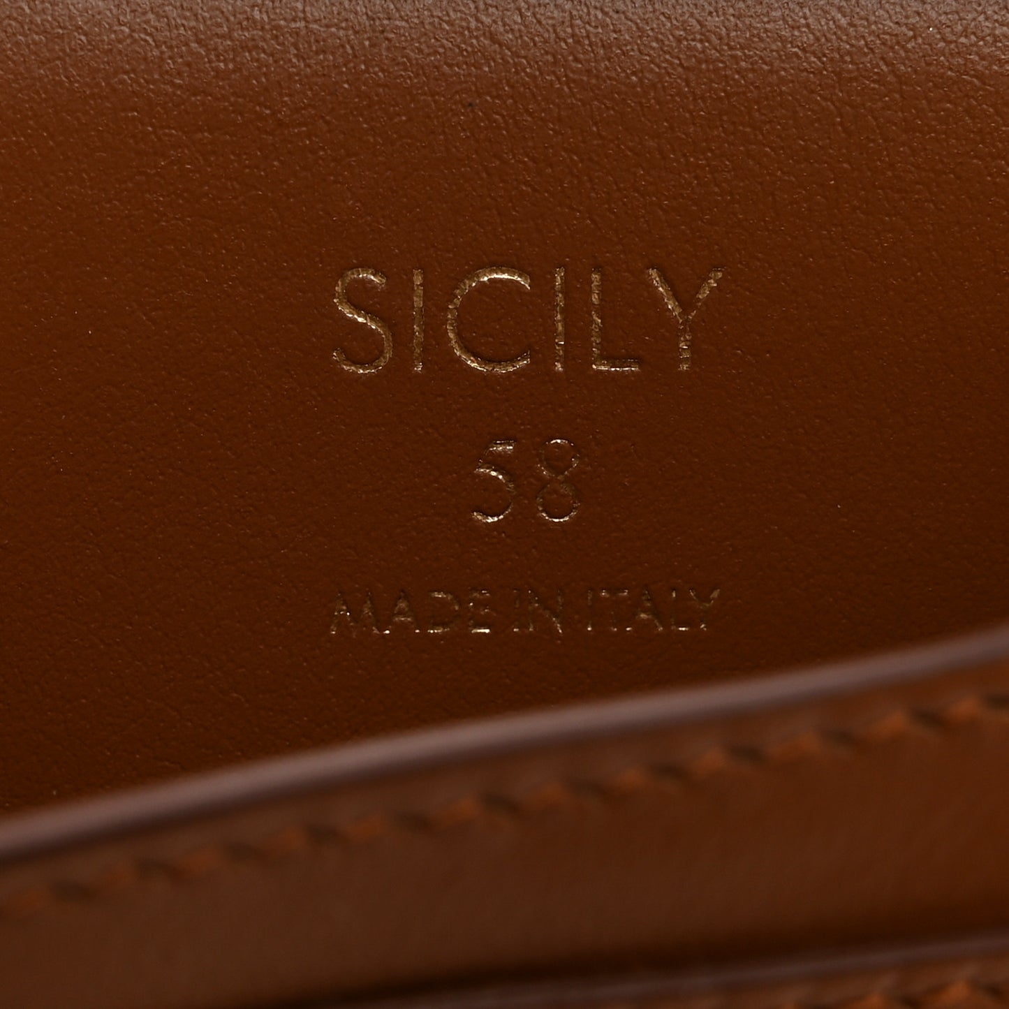 Calfskin Micro 58 Miss Sicily Satchel Brown
