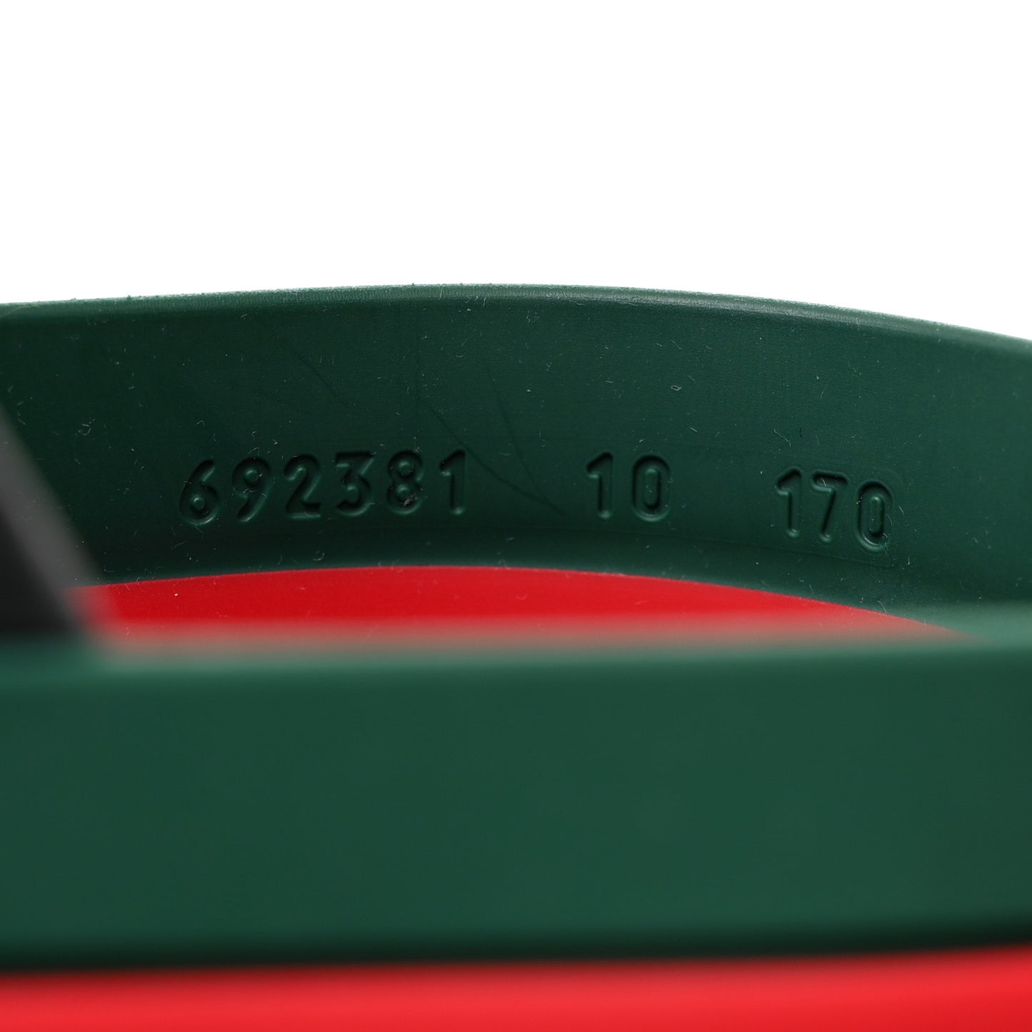 Rubber Web Mens Slide Sandals 10 Green Red