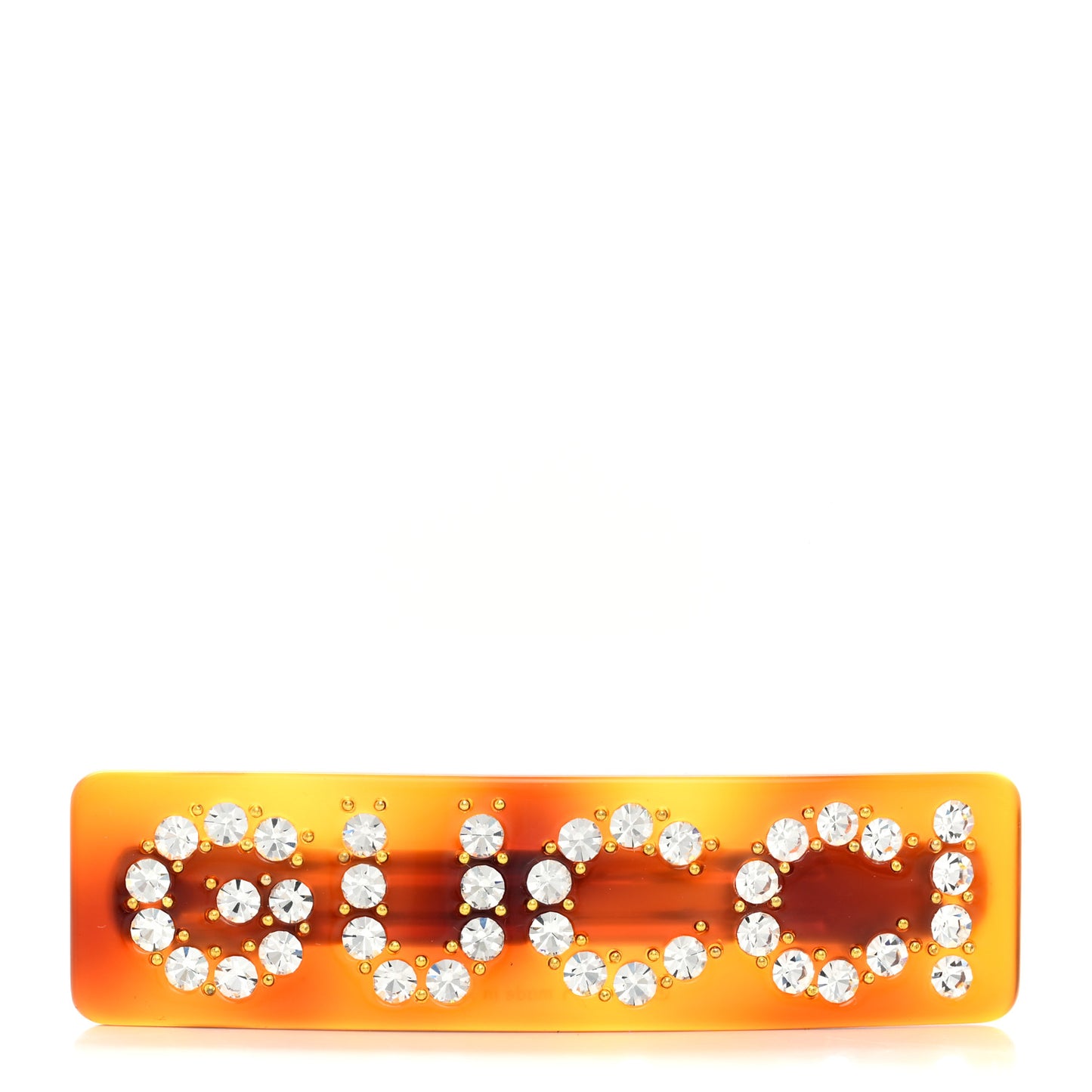 Resin Crystal Single Hair Barrette Tortoiseshell