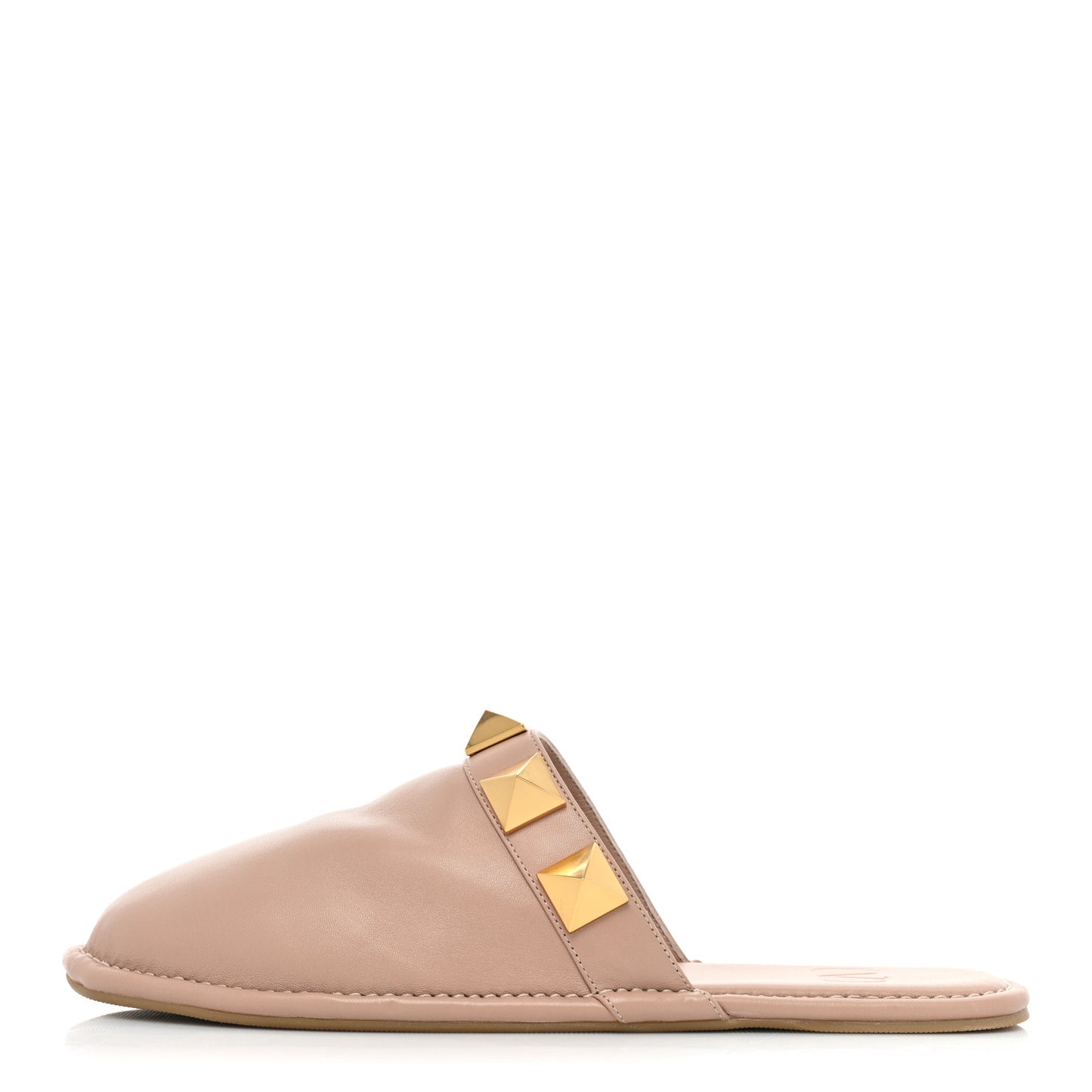 Nappa Roman Stud Flat Slippers 38.5 Rose Cannelle
