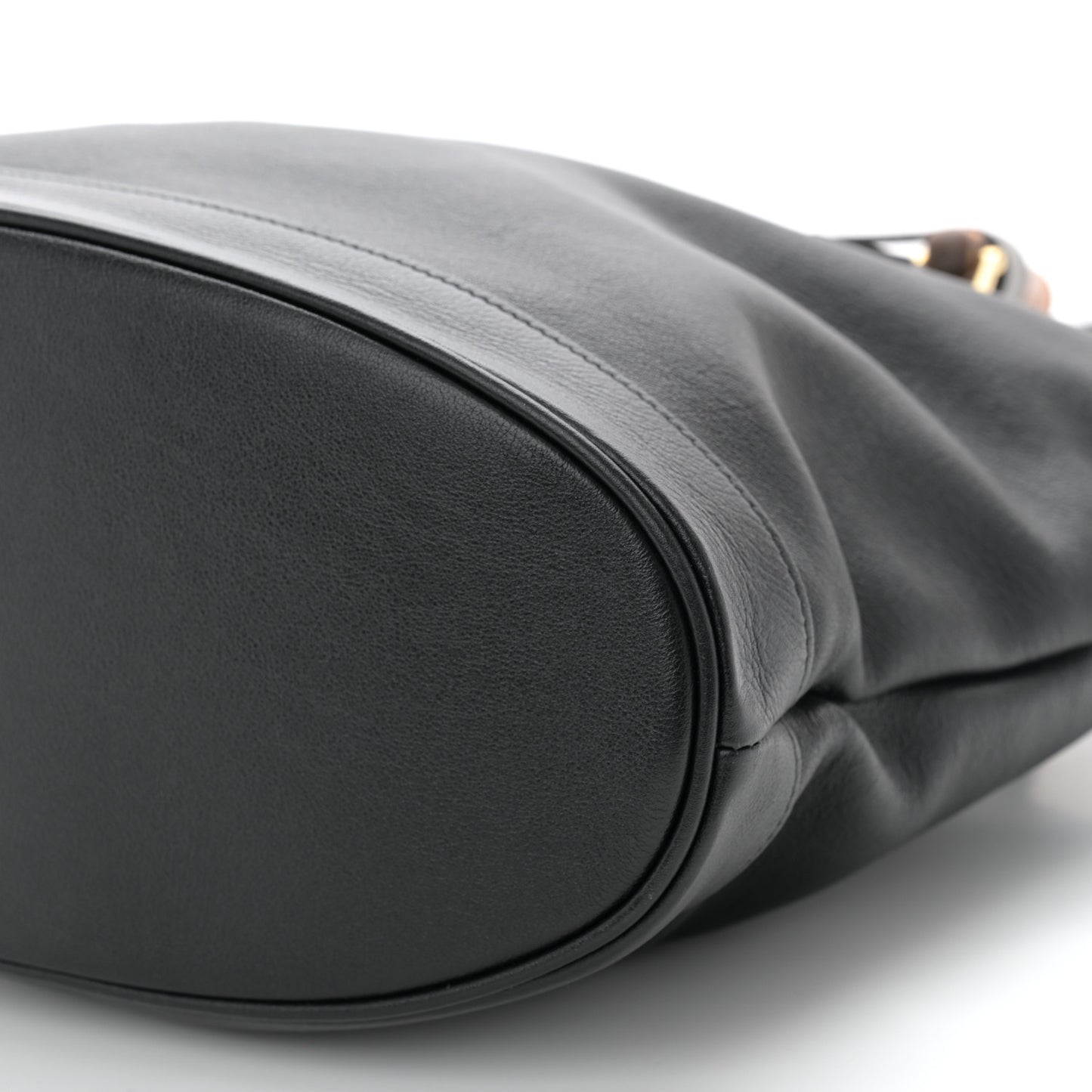 Calfskin Medium Diana Round Tote Bag Black Grey