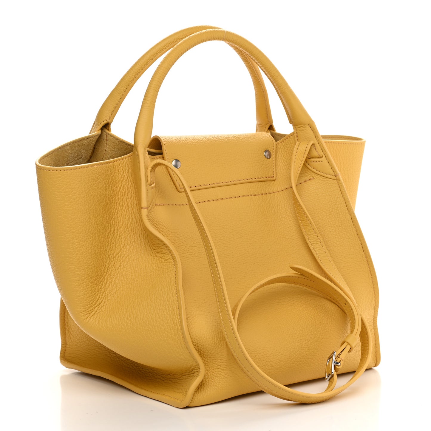 Supple Grained Calfskin Small Big Bag Sunflower