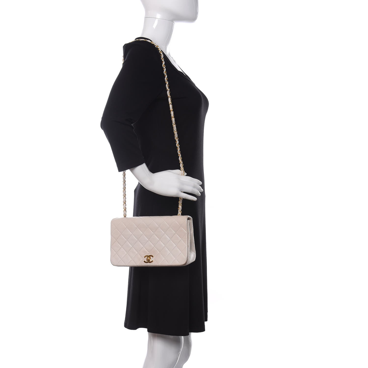 Chanel Lambskin Quilted Small Single Flap White 2 of 19
