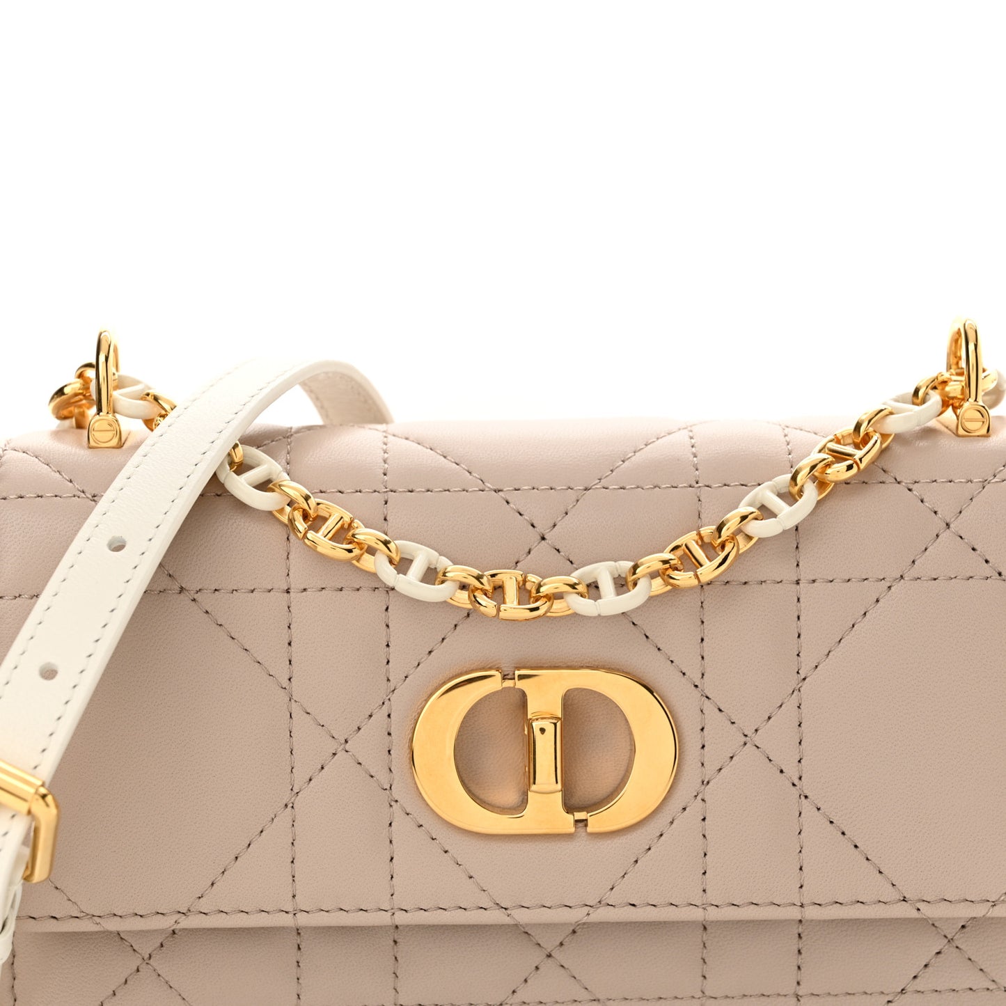 Lambskin Macrocannage Bi-Color Mini Miss Caro Bag Rose Quartz