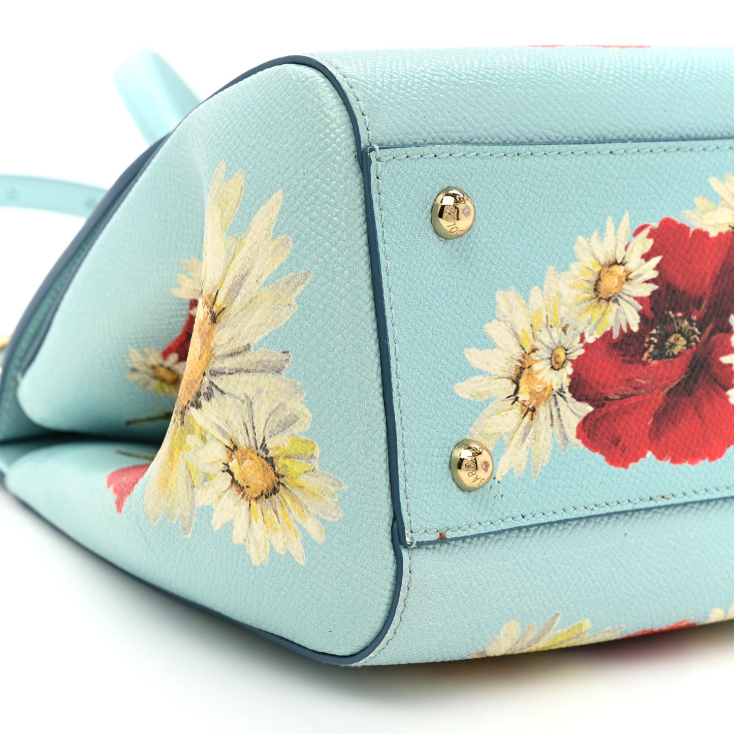 Dauphine St.Giap Papaveri Print Medium Miss Sicily Satchel Celeste