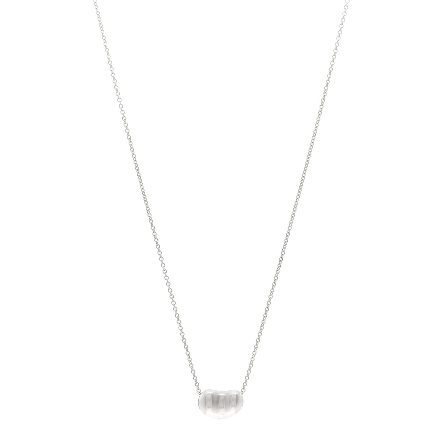 Sterling Silver 12mm Elsa Peretti Bean Pendant Necklace