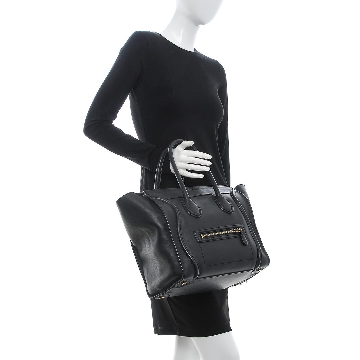 Smooth Calfskin Mini Luggage Black