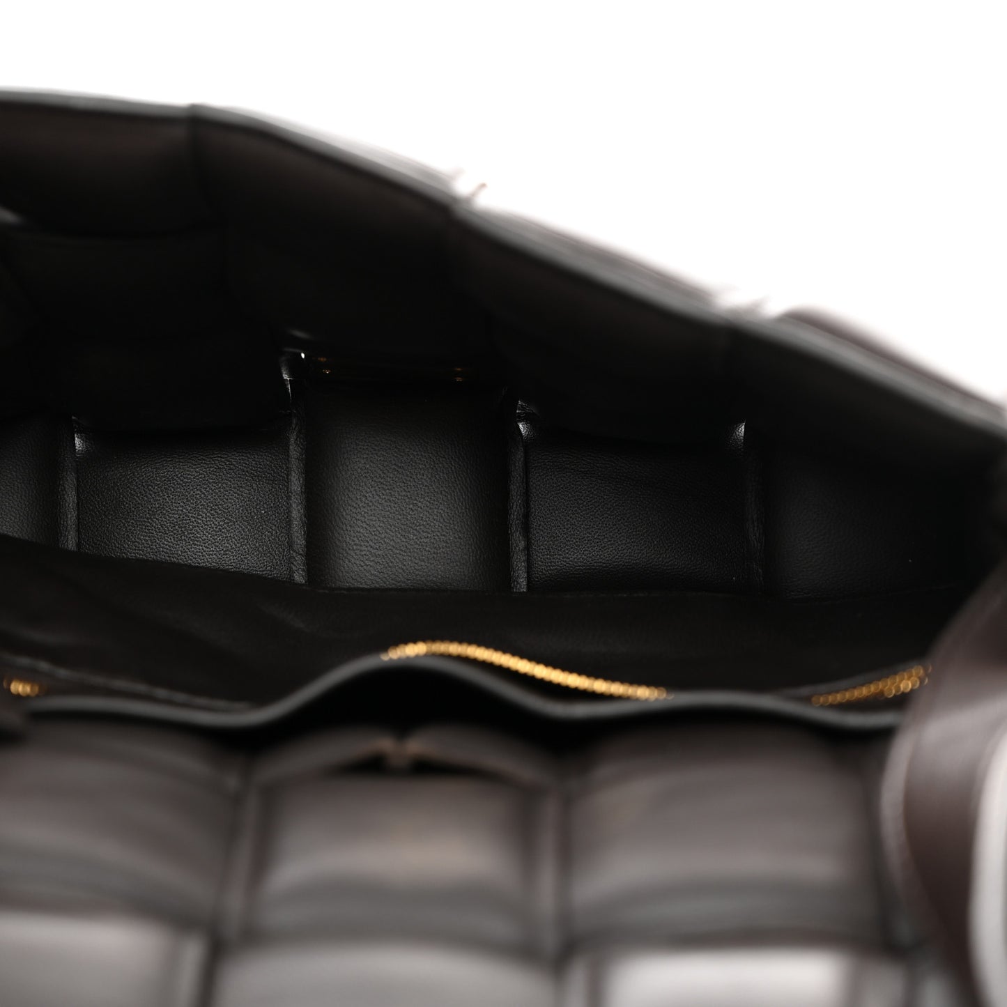 Nappa Maxi Intreccio Padded Cassette Crossbody Bag Fondente