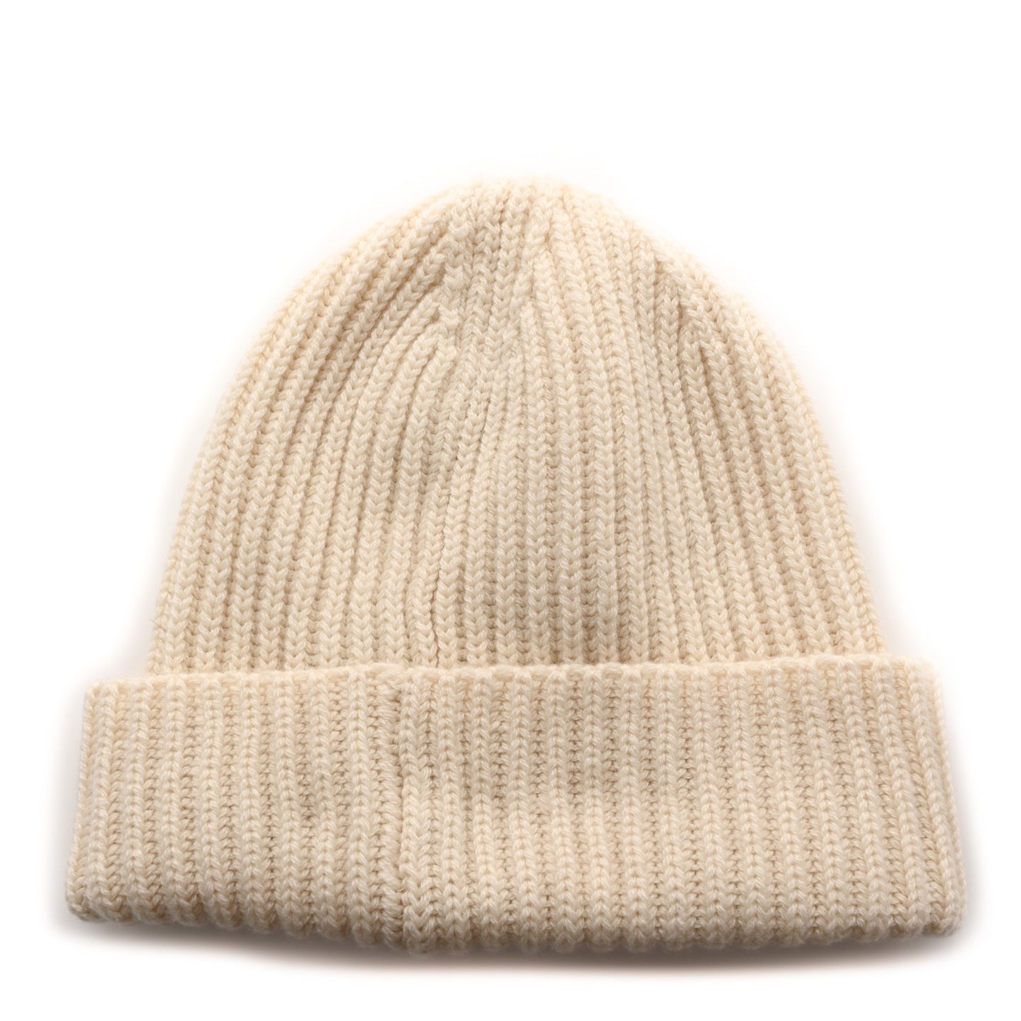 Cashmere Beaded Sequin Logo Beanie Hat Ivory Black