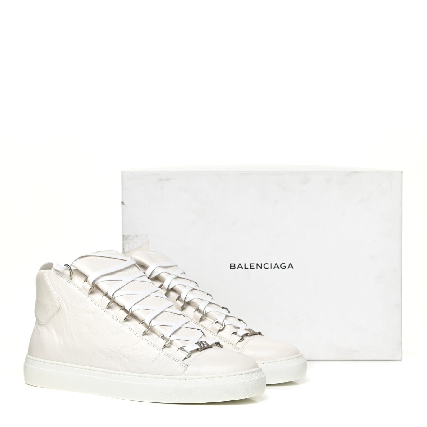 Agneau Arena Opaque Mens High Top Sneakers 43 Extra White